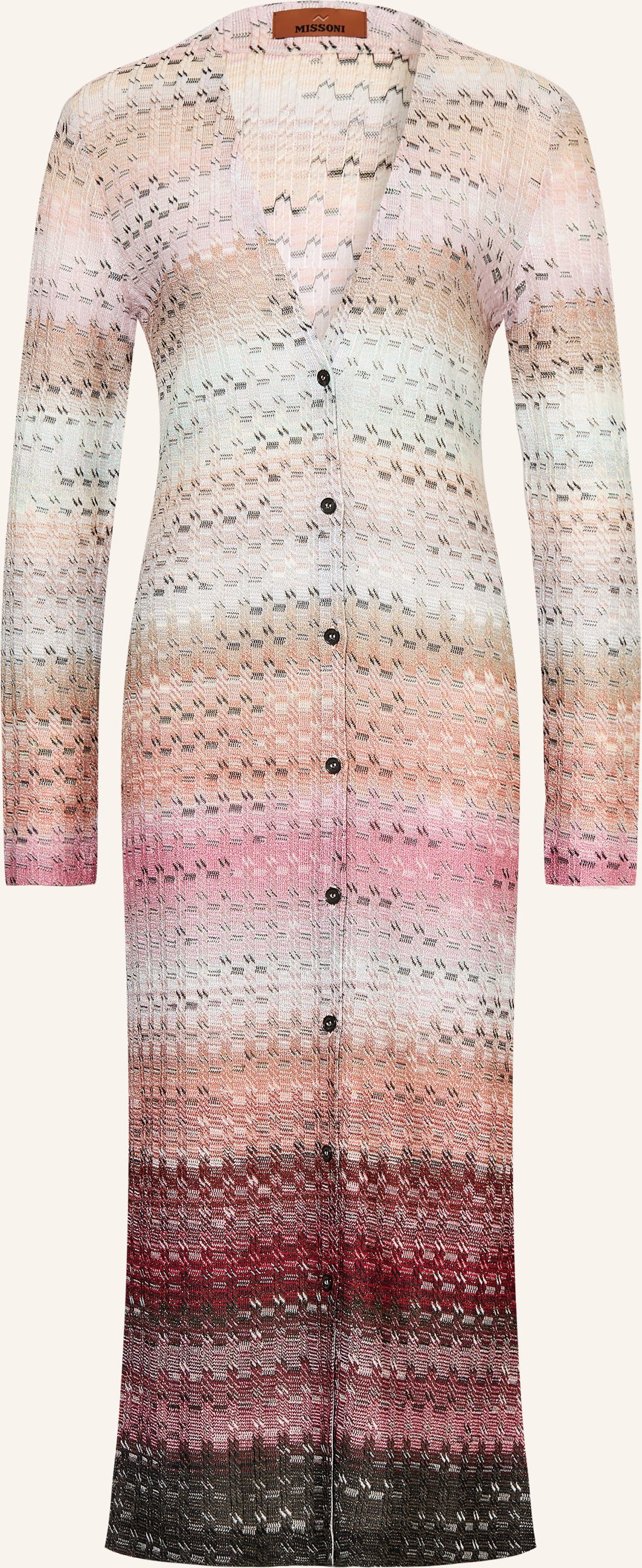 Missoni Strickkleid Mit Glitzergarn rosa