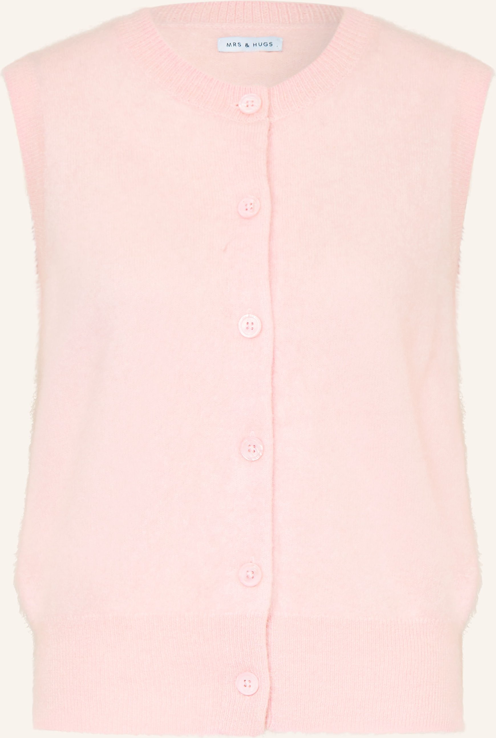 Mrs & Hugs Strickweste Aus Cashmere rosa