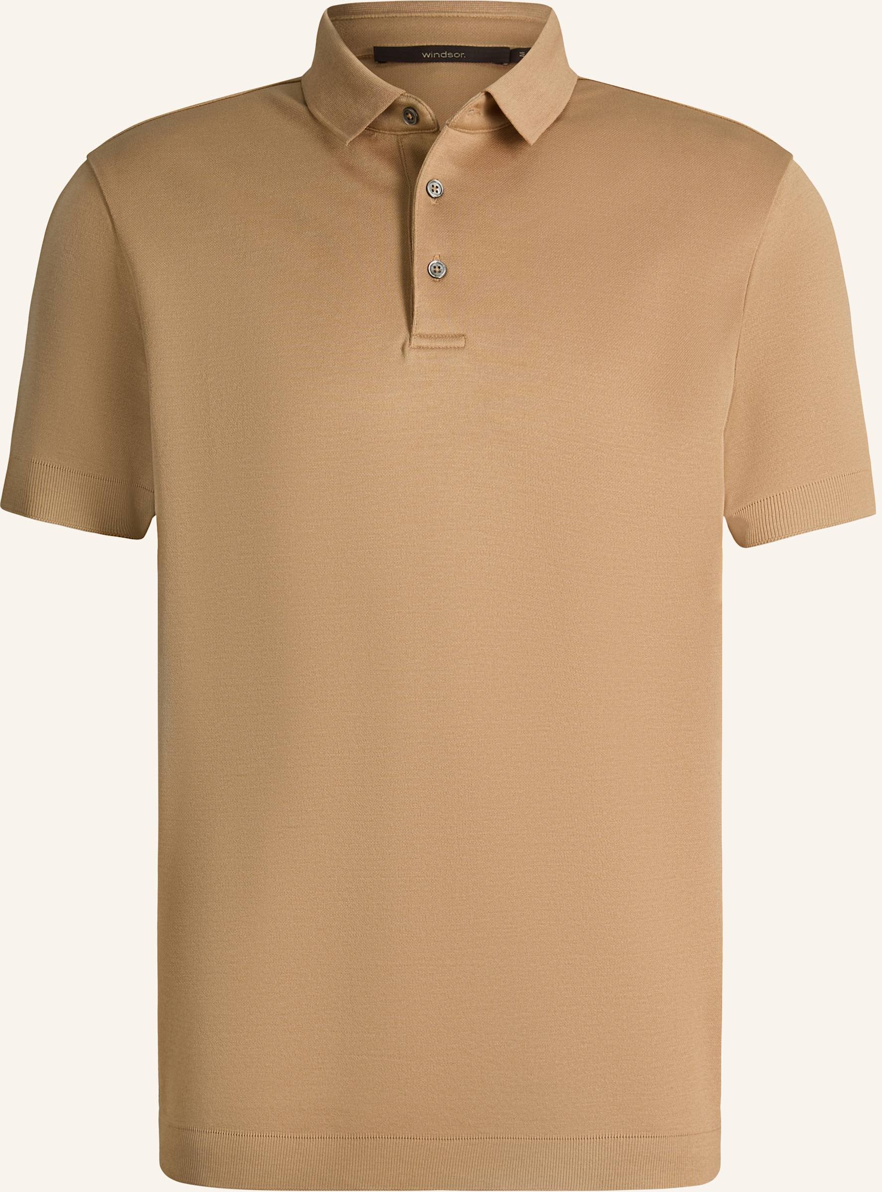 Windsor. Jersey-Poloshirt braun