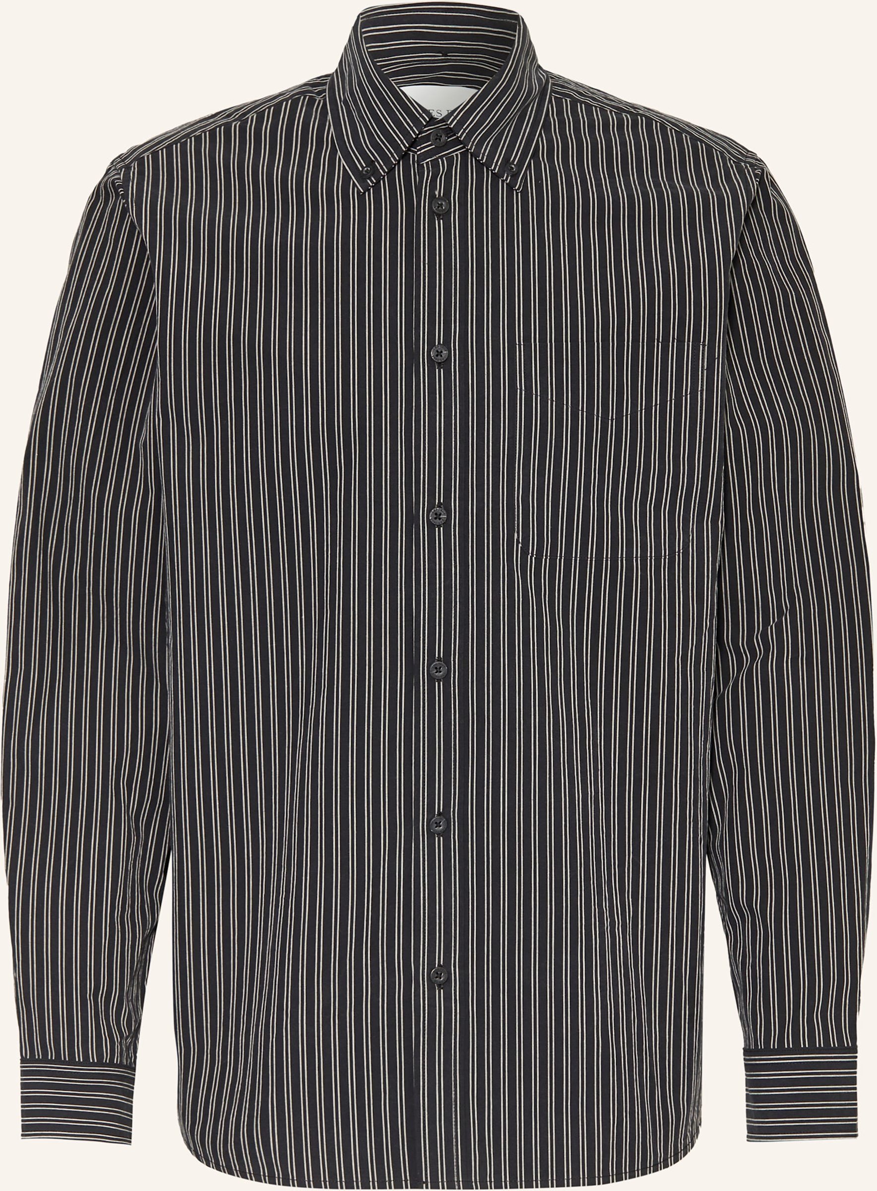 Les Deux Hemd Kent Comfort Fit schwarz