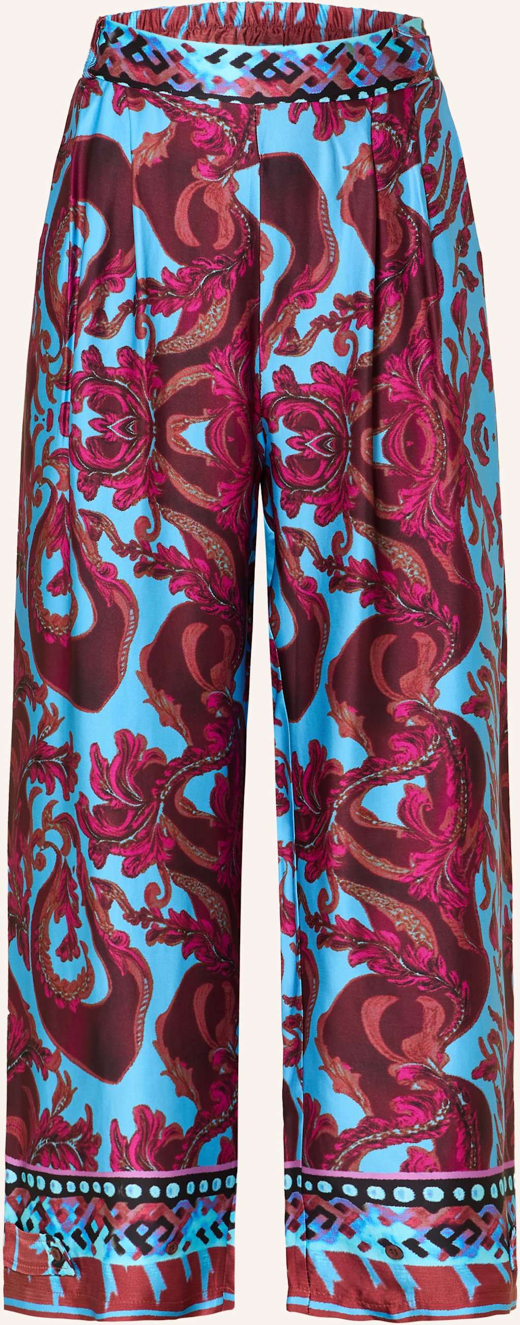 Miss Goodlife Marlenehose Aus Satin blau