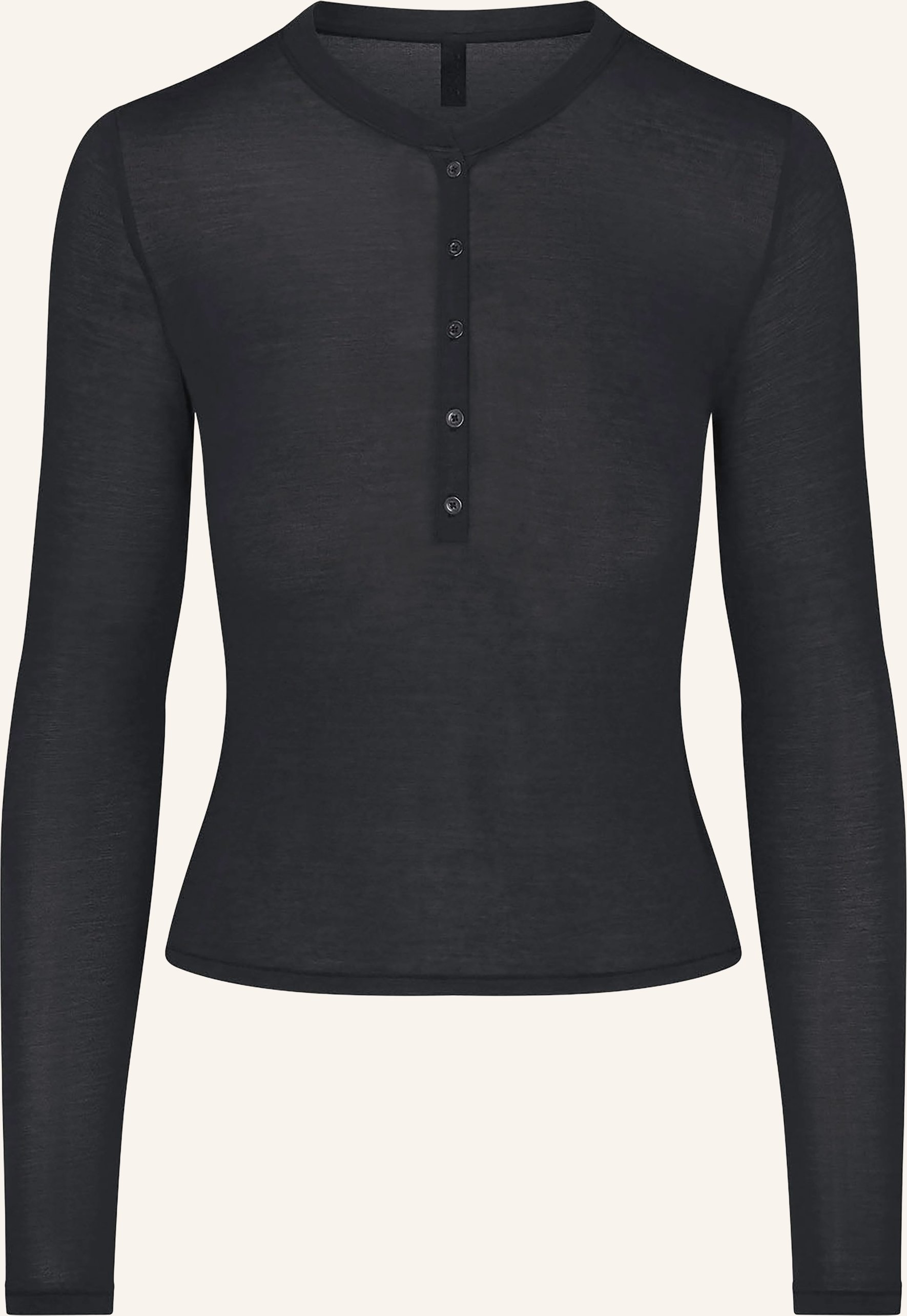 Skims Lounge-Shirt Sheer Modal schwarz