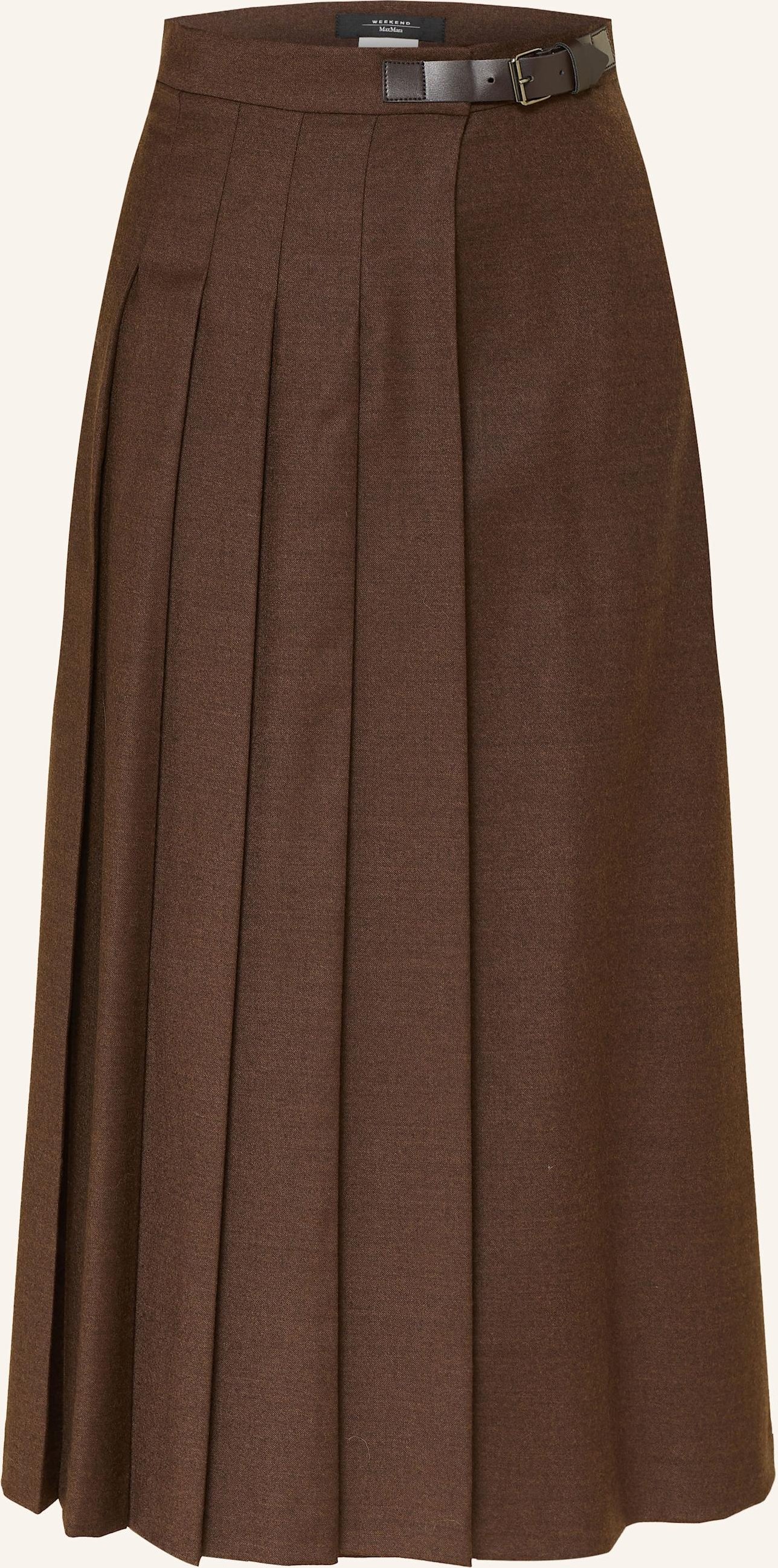 Weekend Max Mara Faltenrock Fastoso braun