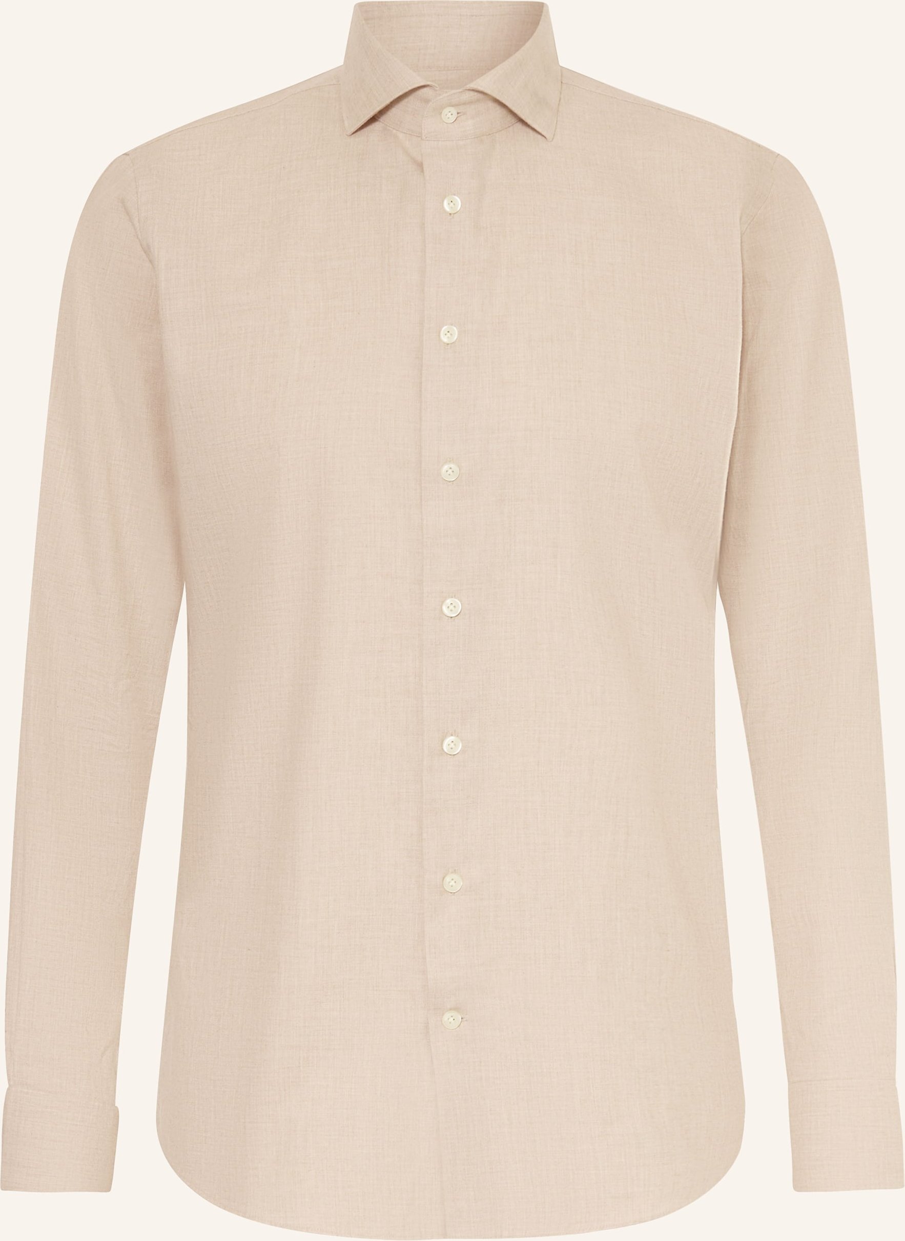 Profuomo Flanellhemd Slim Fit beige