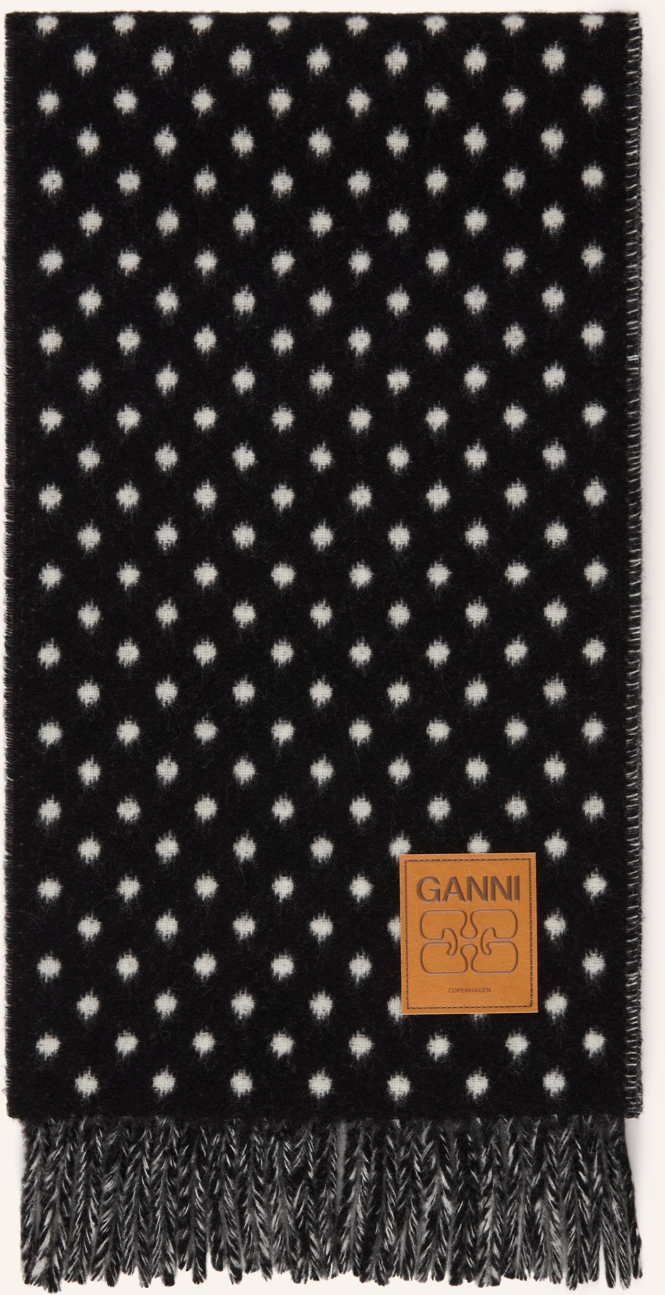 Ganni Schal schwarz