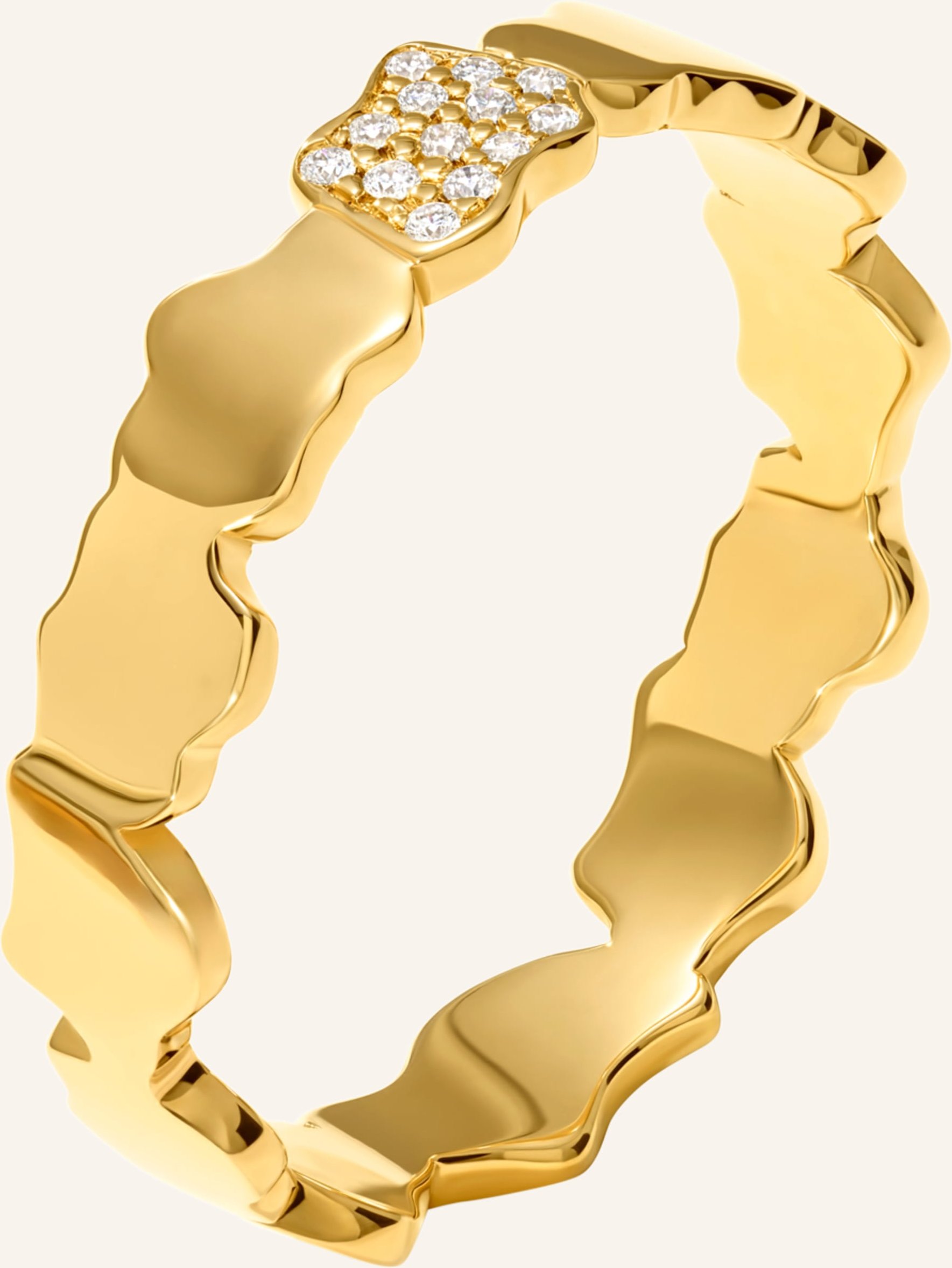 Vieri Ring Wolken Silhouetten Gold Brillanten gold