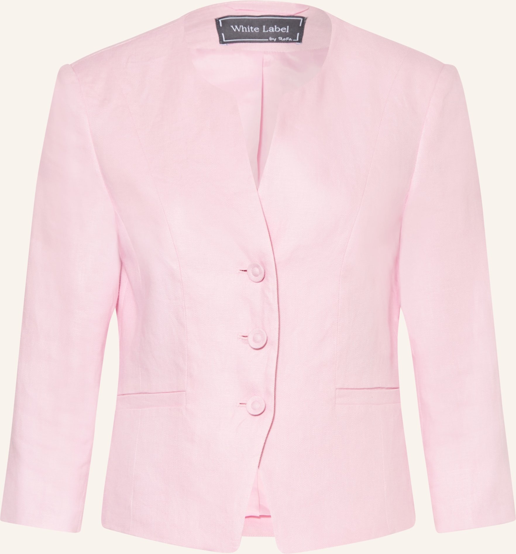 White Label Leinenblazer Mit 3/4-Arm rosa