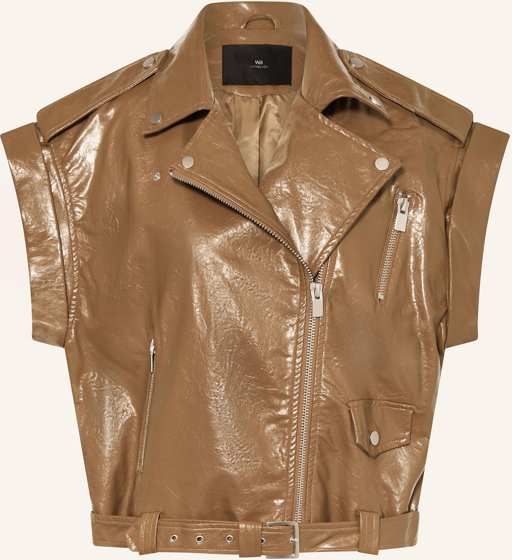 Withblack Weste Gilian In Lederoptik braun