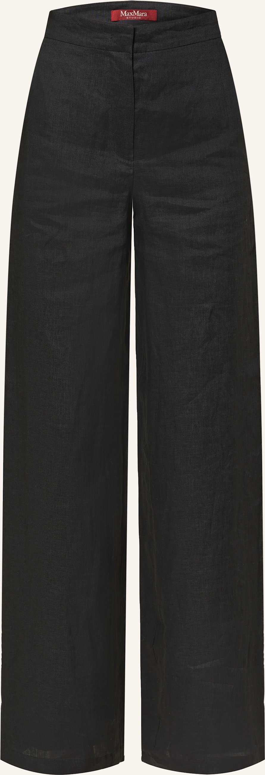Thumbnail - Max Mara Studio Leinenhose Garibo schwarz