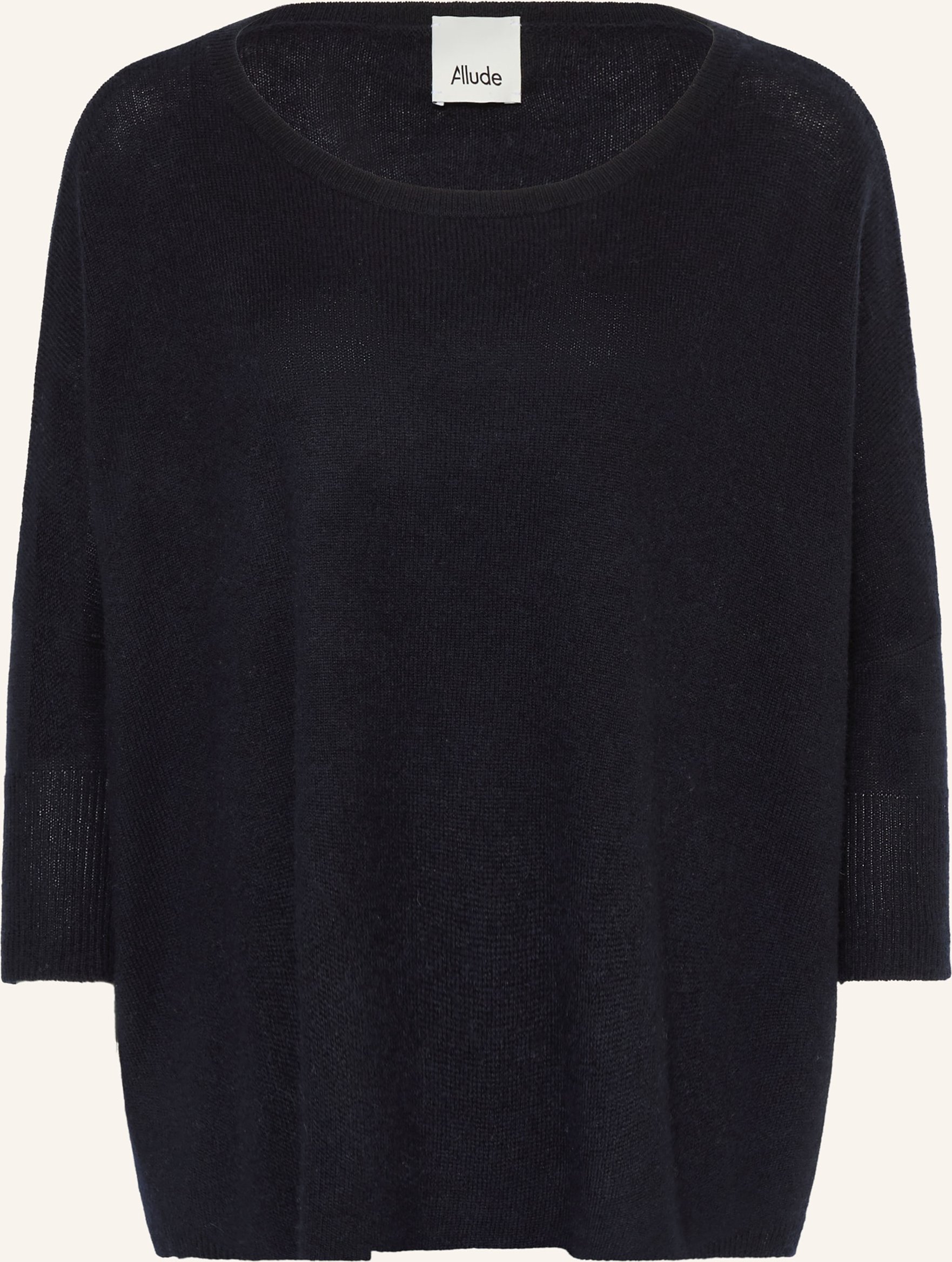 Allude Cashmere-Pullover Mit 3/4-Arm blau