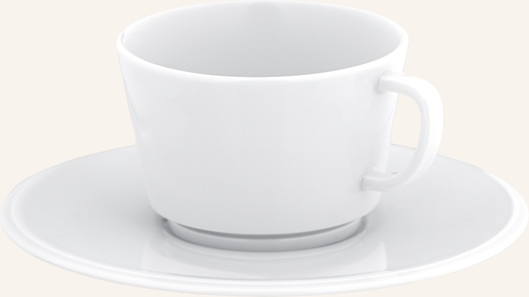 Meissen Porzellan-Manufaktur Cappuccinotasse Vitruv Pur Mit Untertasse weiss