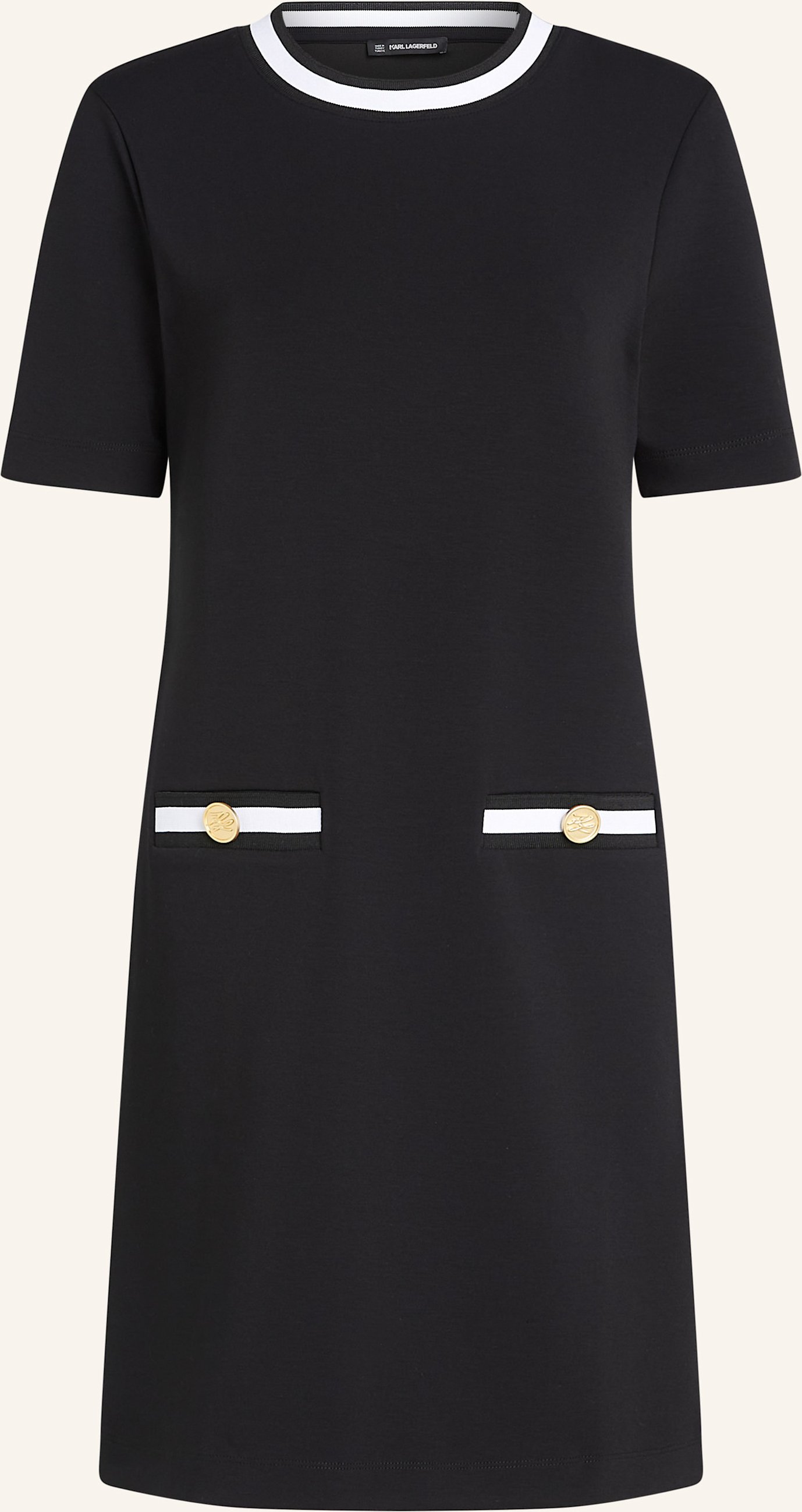 Thumbnail - Karl Lagerfeld Karl Essential T-Shirt-Kleid weiss