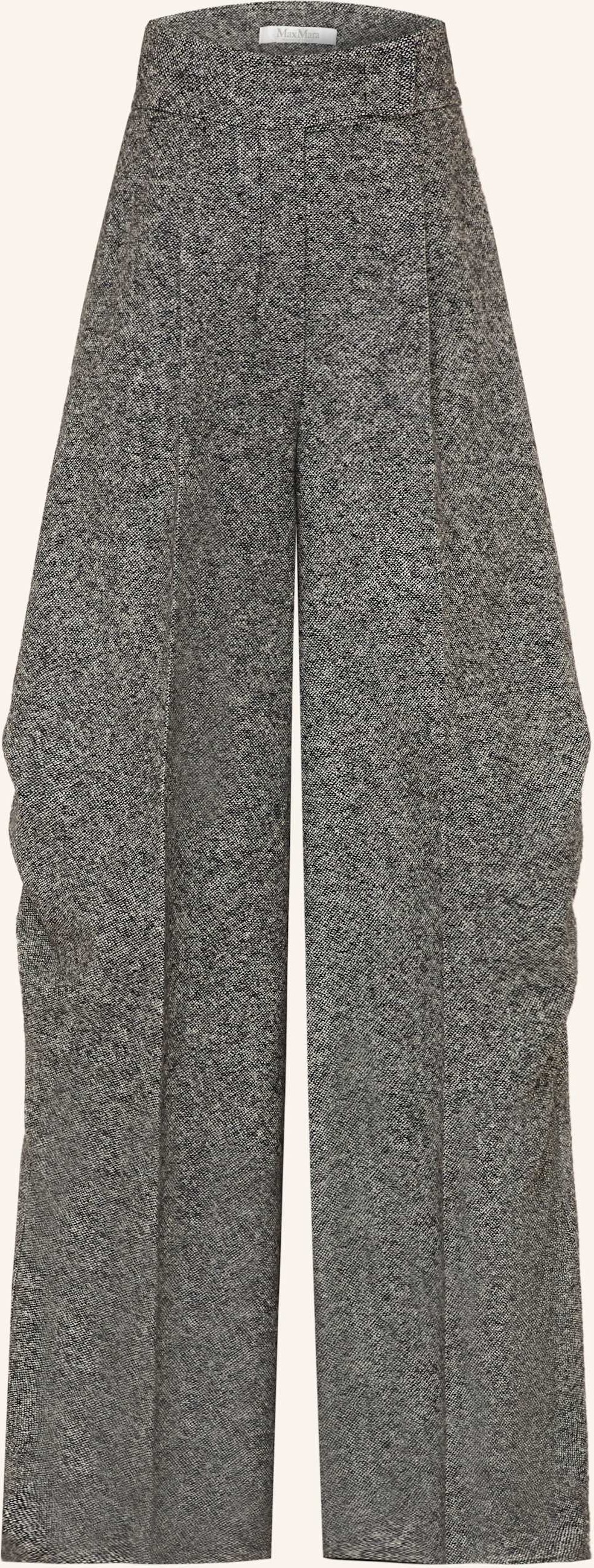 Thumbnail - Max Mara Marlenehose Simone Mit Seide schwarz