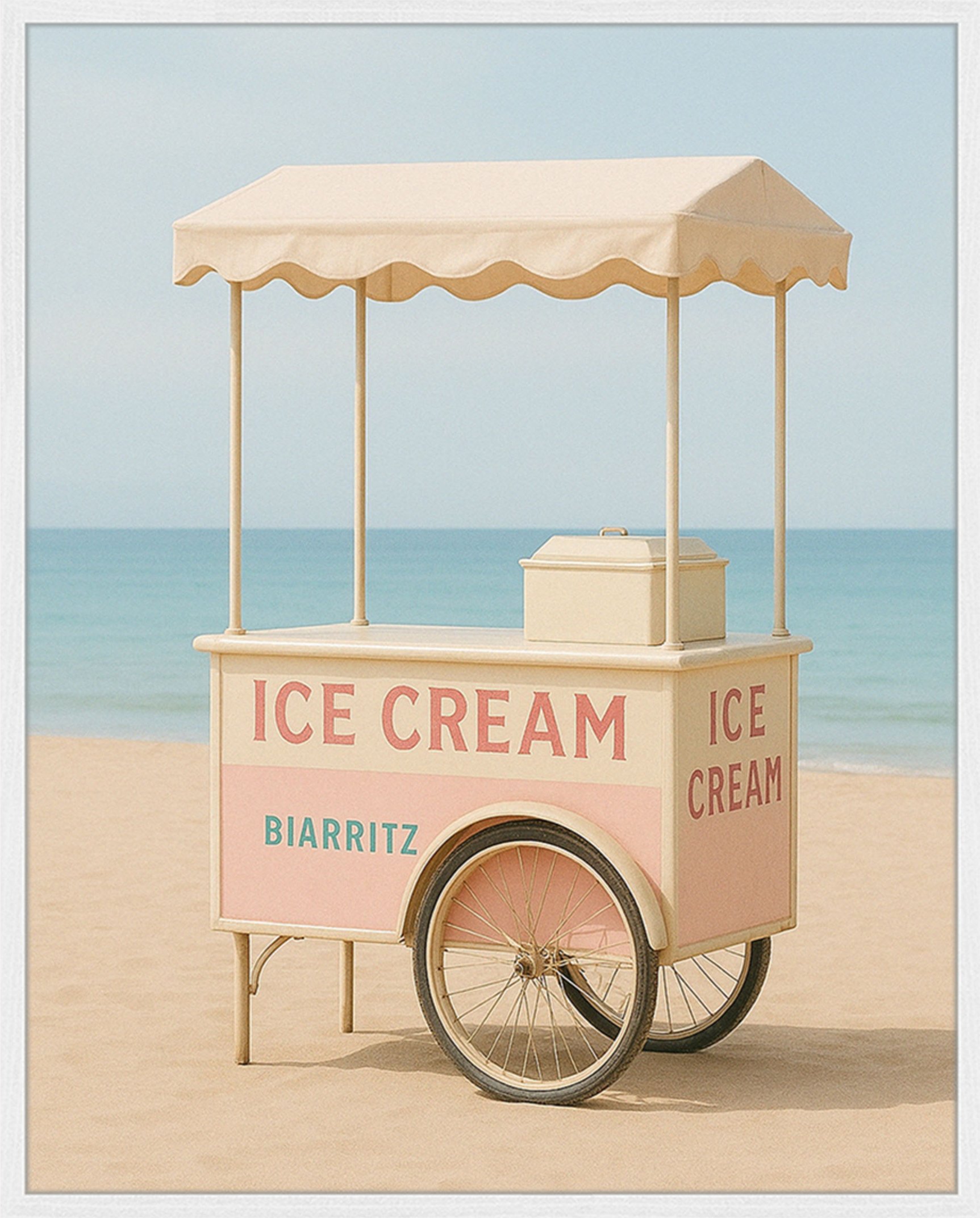 Any Image Wandbild Pastellträume & Sahneszenen Mit Rahmen weiss