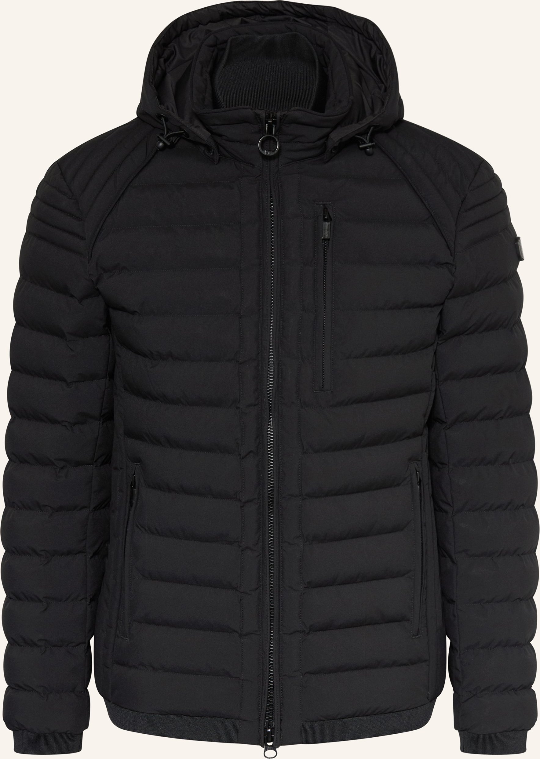 Wellensteyn Steppjacke Molecule Long Mit Abnehmbarer Kapuze schwarz