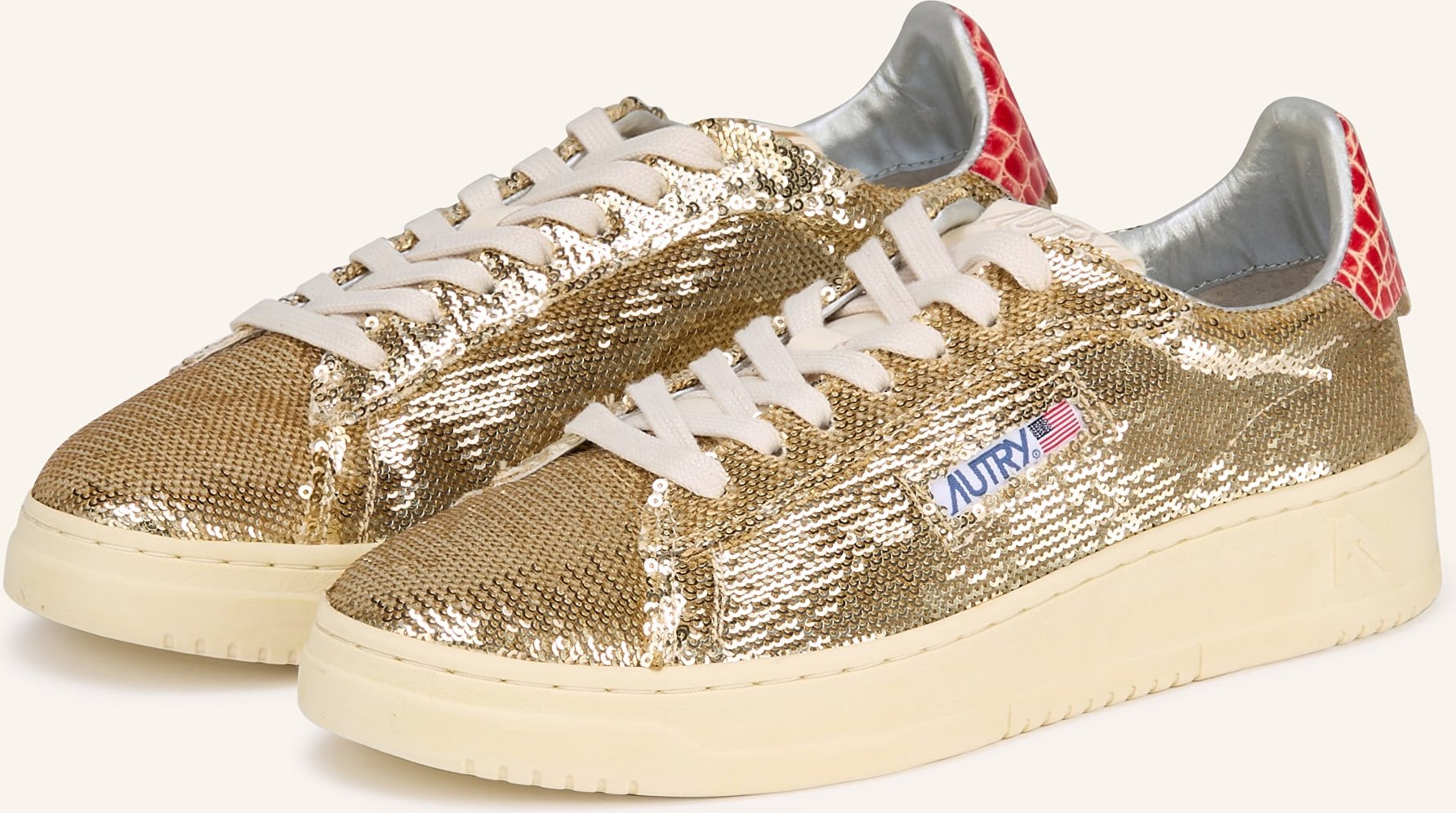 Autry Sneaker Dallas Mit Pailletten gold