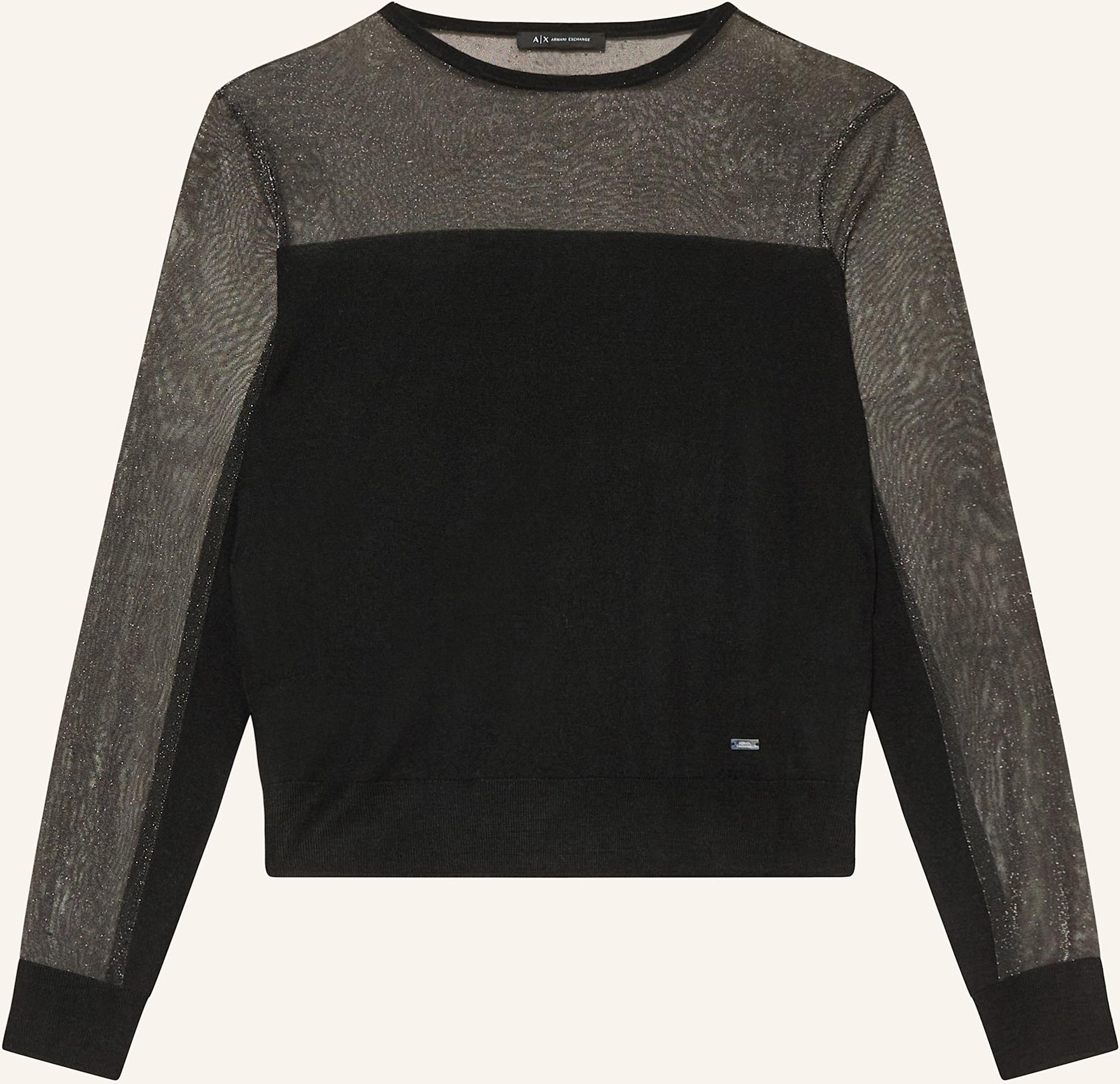 Thumbnail - Armani Exchange Pullover Mit Glitzergarn schwarz