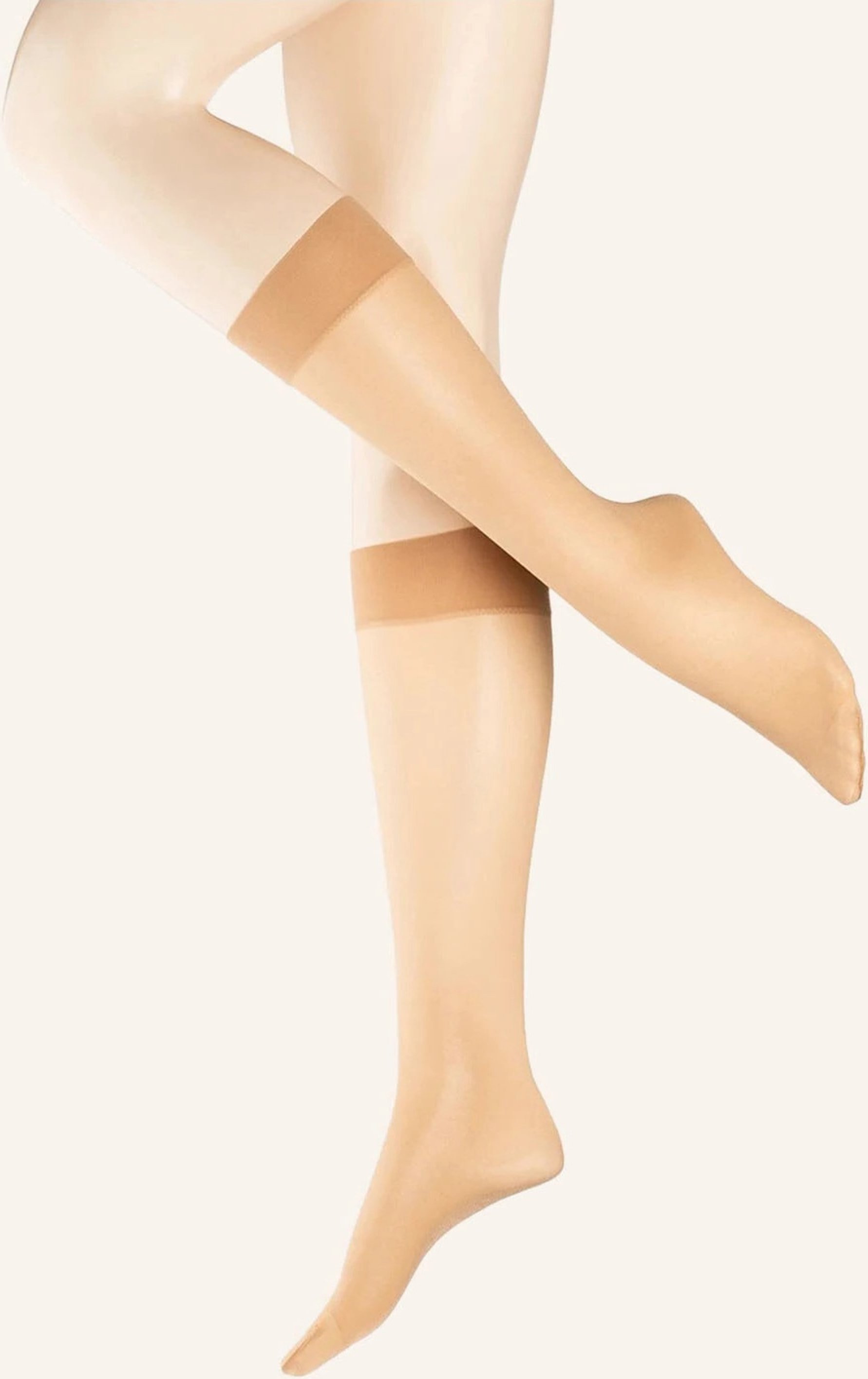 Wolford 3er-Pack Fein-Kniestrümpfe Satin Touch beige