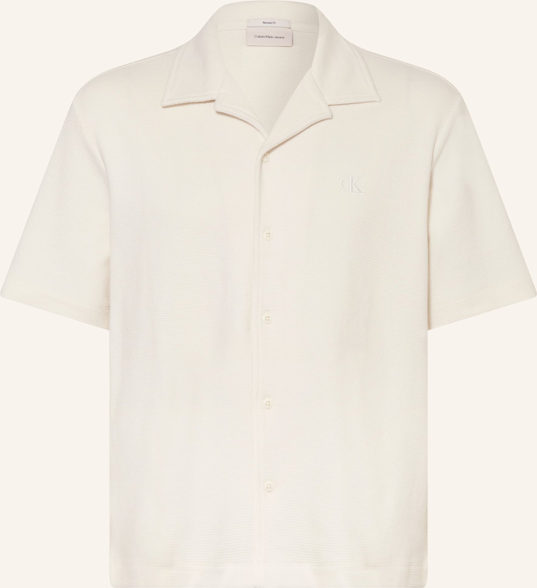 Calvin Klein Jeans Resorthemd Relaxed Fit beige
