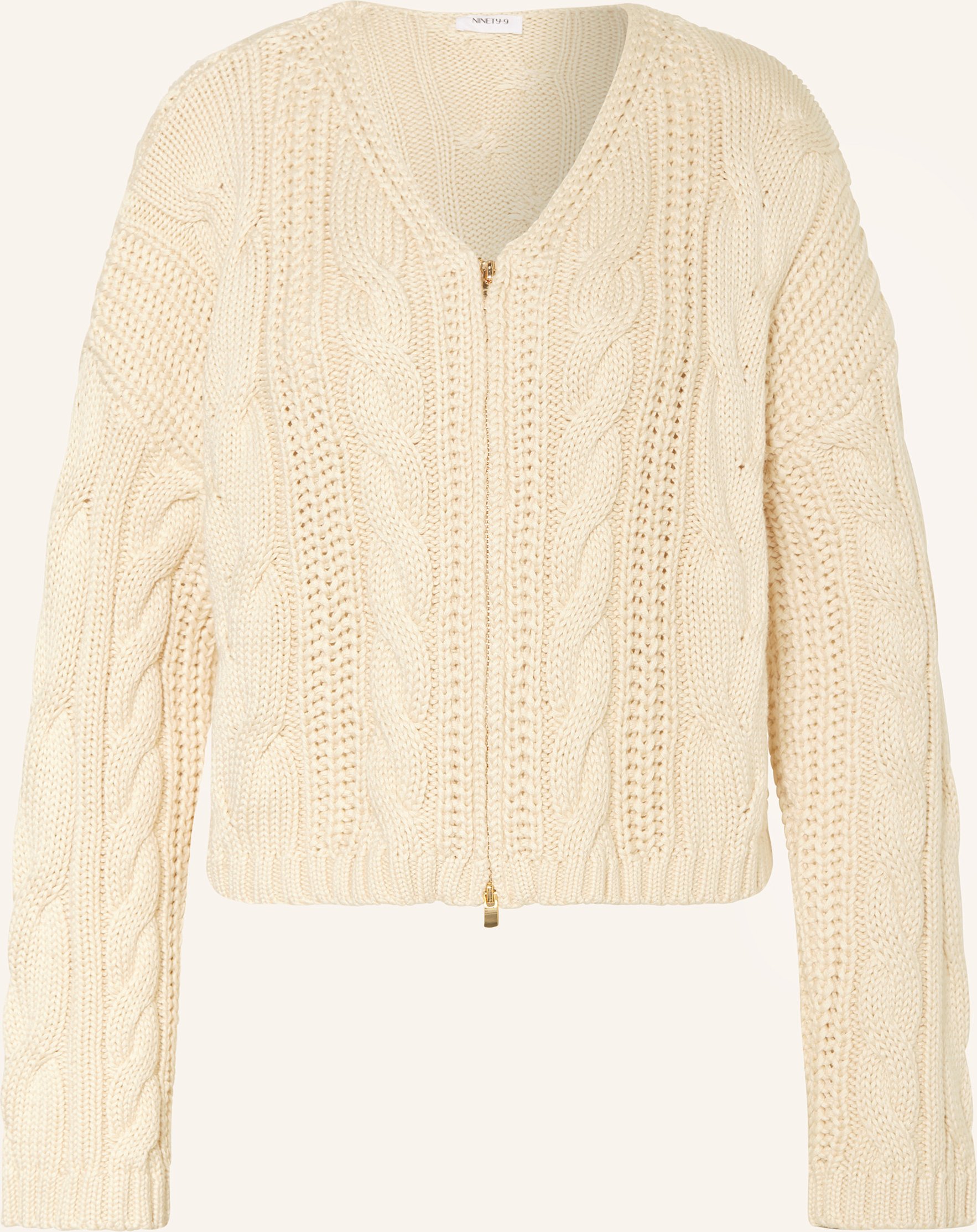 Ninety-9 Strickjacke Knitted weiss