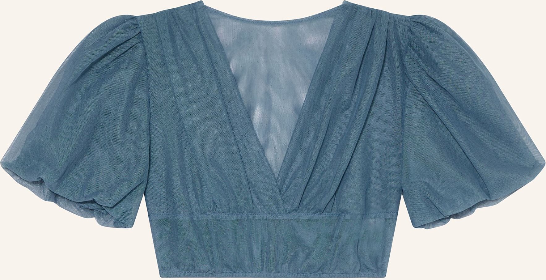 Johann & Johanna Dirndlbluse Aus Mesh blau