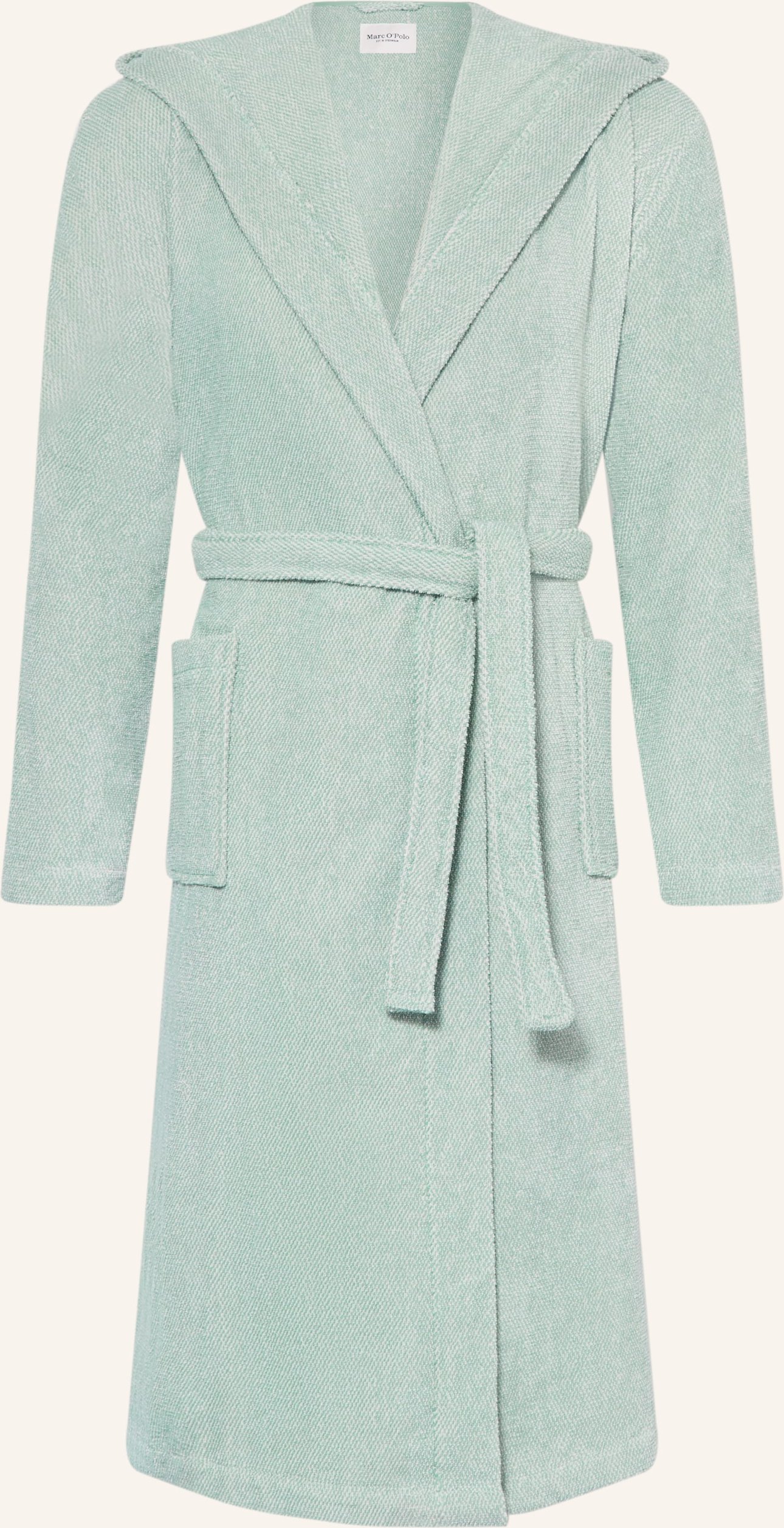 Marc O'polo Damen-Bademantel Mit Kapuze blau