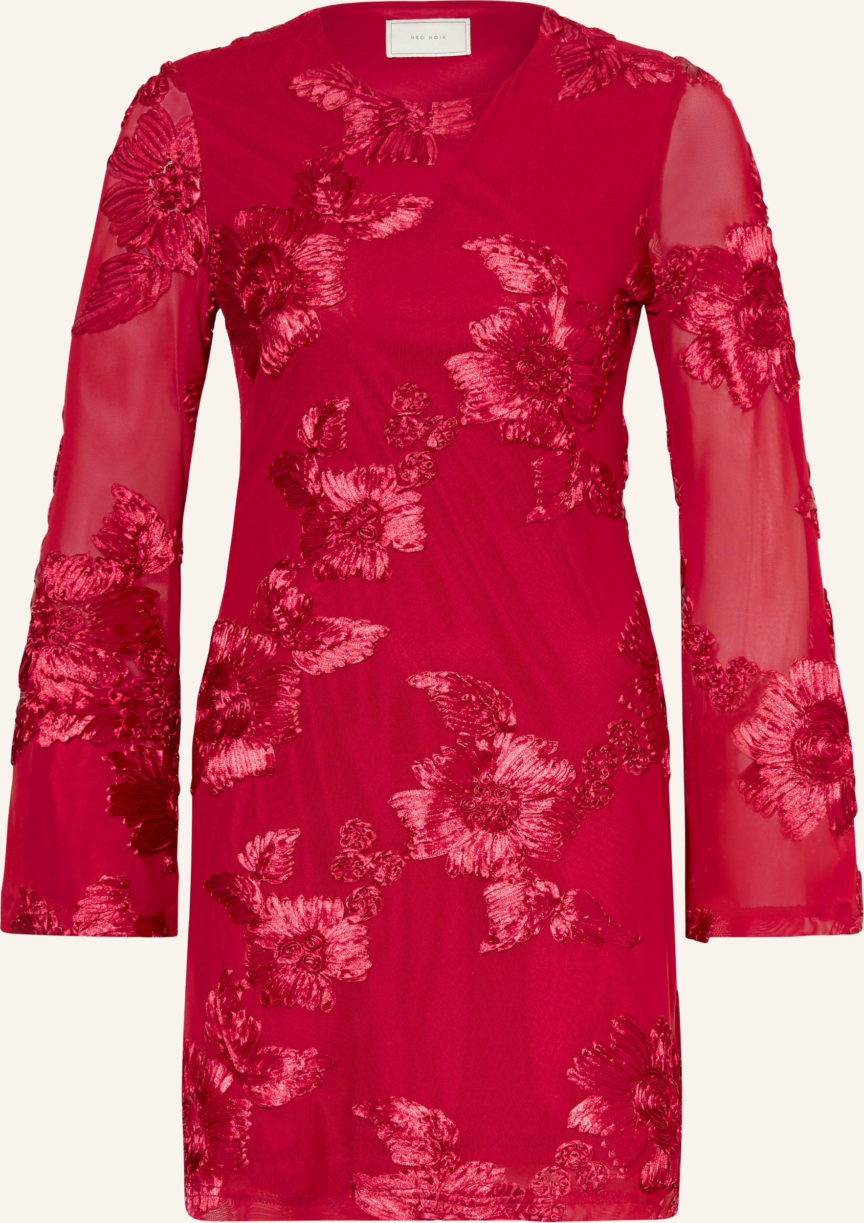 Neo Noir Mesh-Kleid Dirina rot