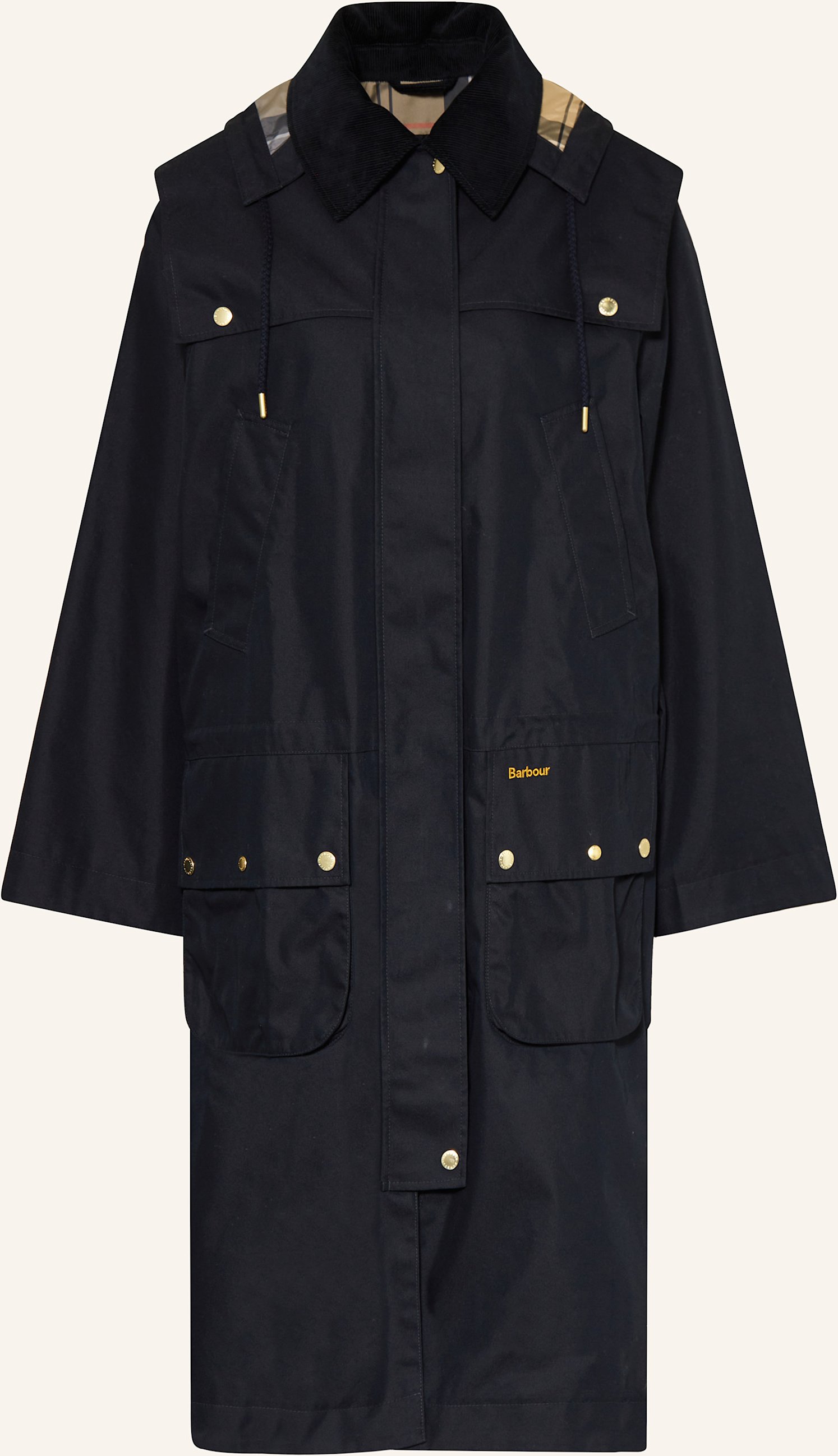 Barbour Mantel Bilsdale Mit Abnehmbarer Kapuze blau