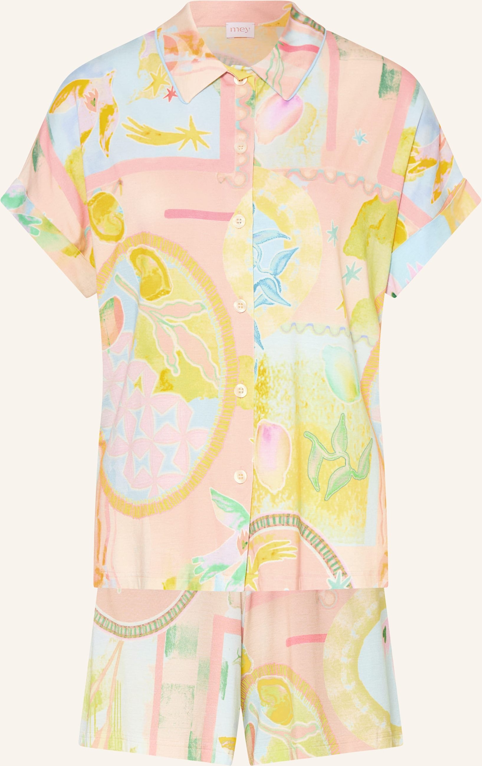 Mey Shorty-Schlafanzug Serie Mystic Voyge blau