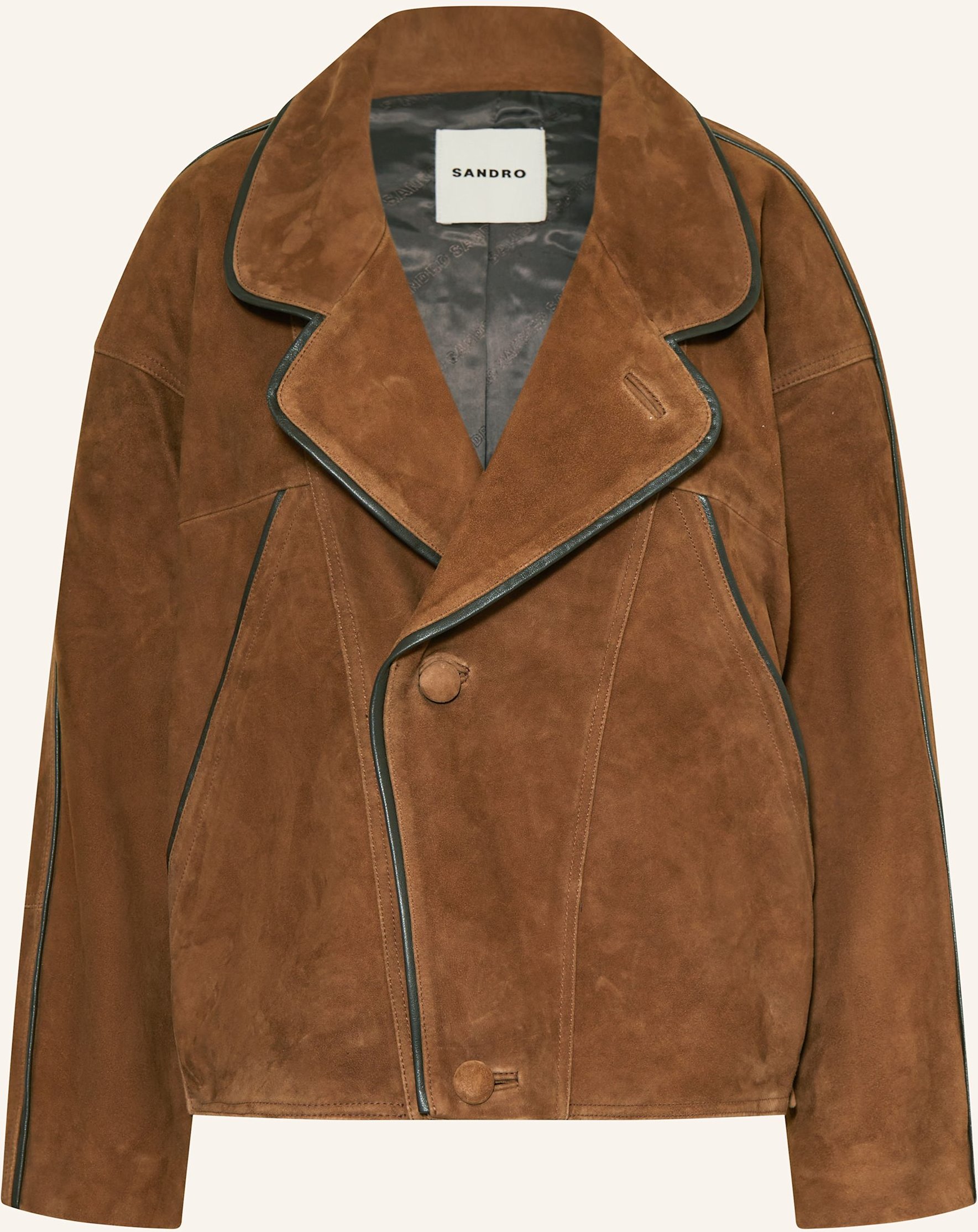 Sandro Lederjacke braun