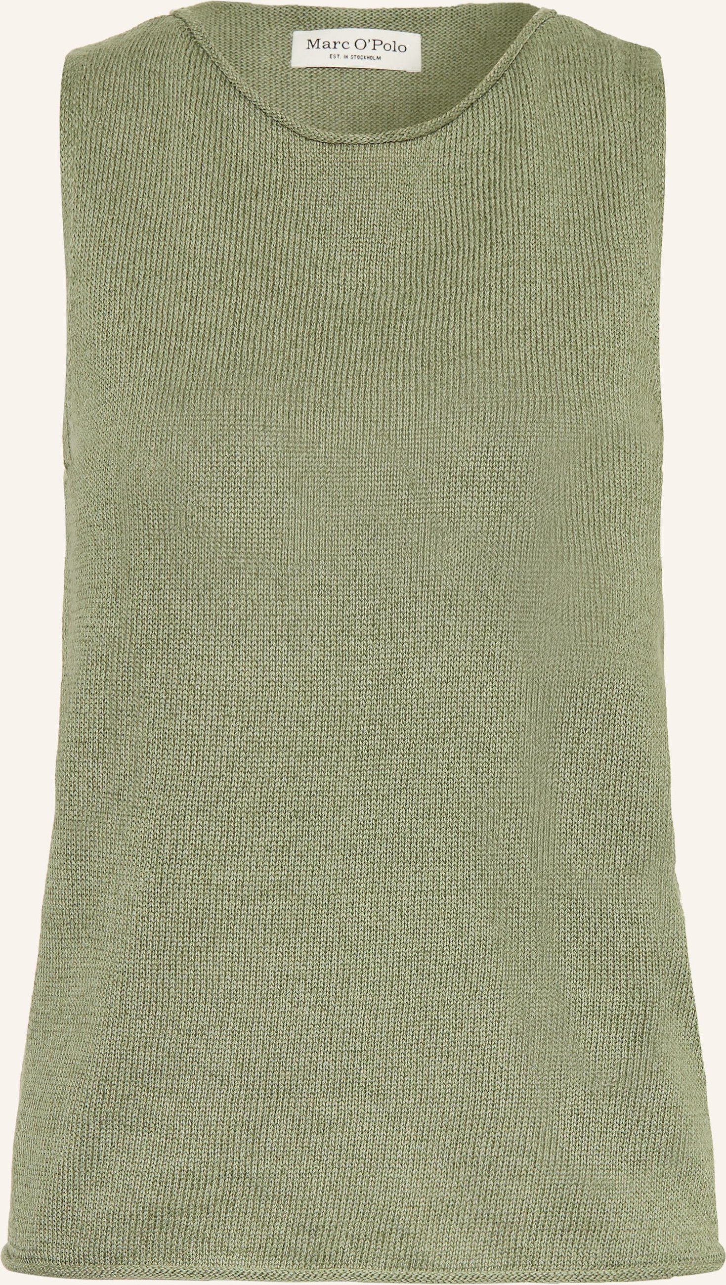 Marc O'polo Stricktop Mit Leinen gruen