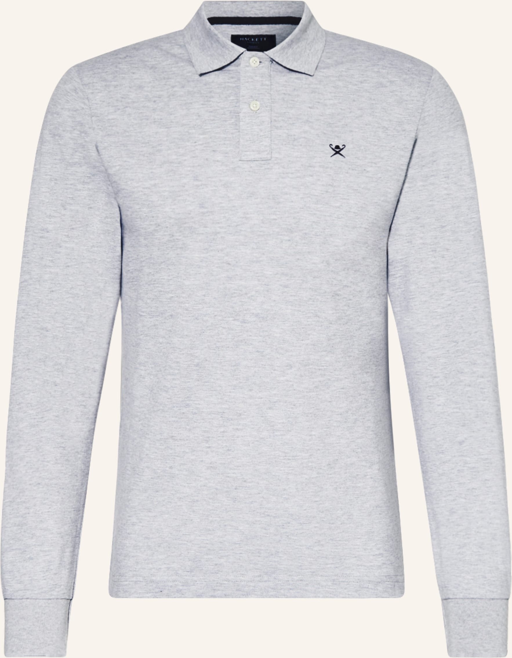 Hackett London Piqué-Poloshirt Slim Fit grau