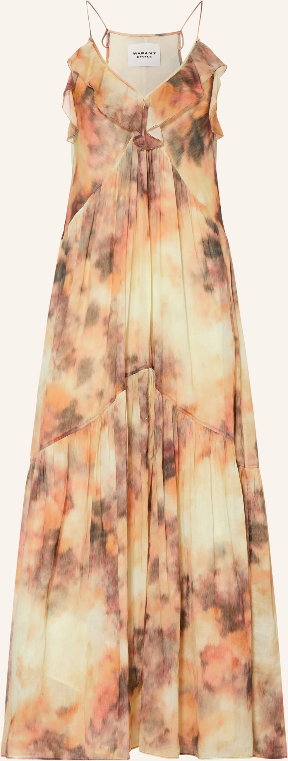 Marant Étoile Kleid Vasmila Mit Volants beige