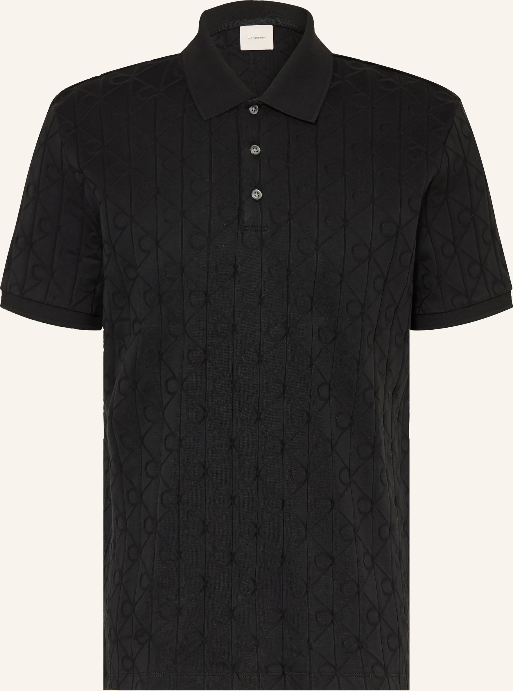 Calvin Klein Jersey-Poloshirt schwarz