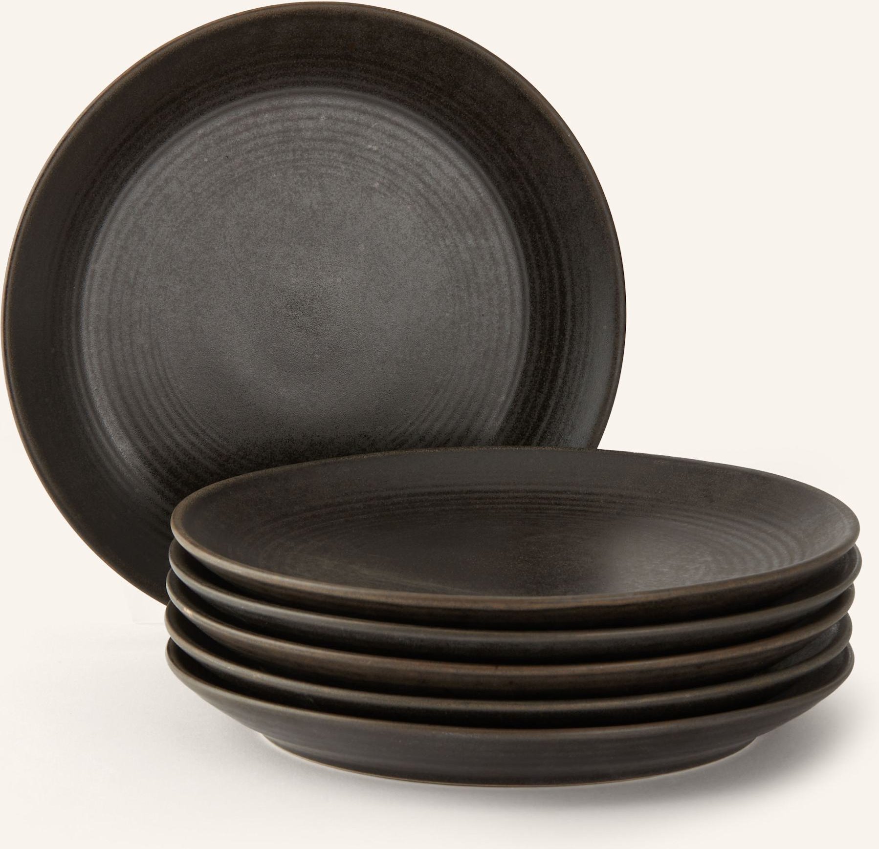 Blomus 6er-Set Dessertteller Kumi braun