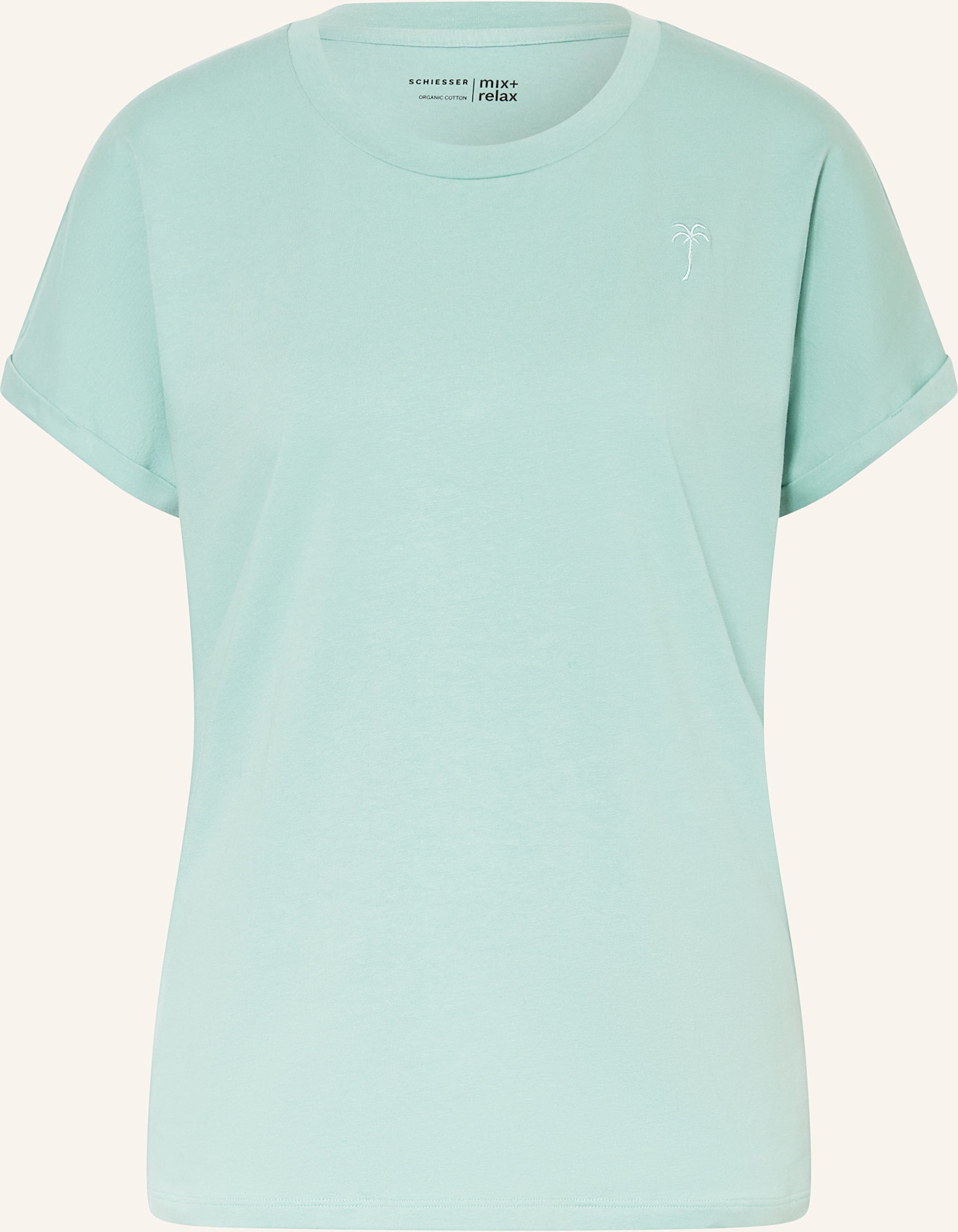 Schiesser Schlafshirt Mix+Relax blau