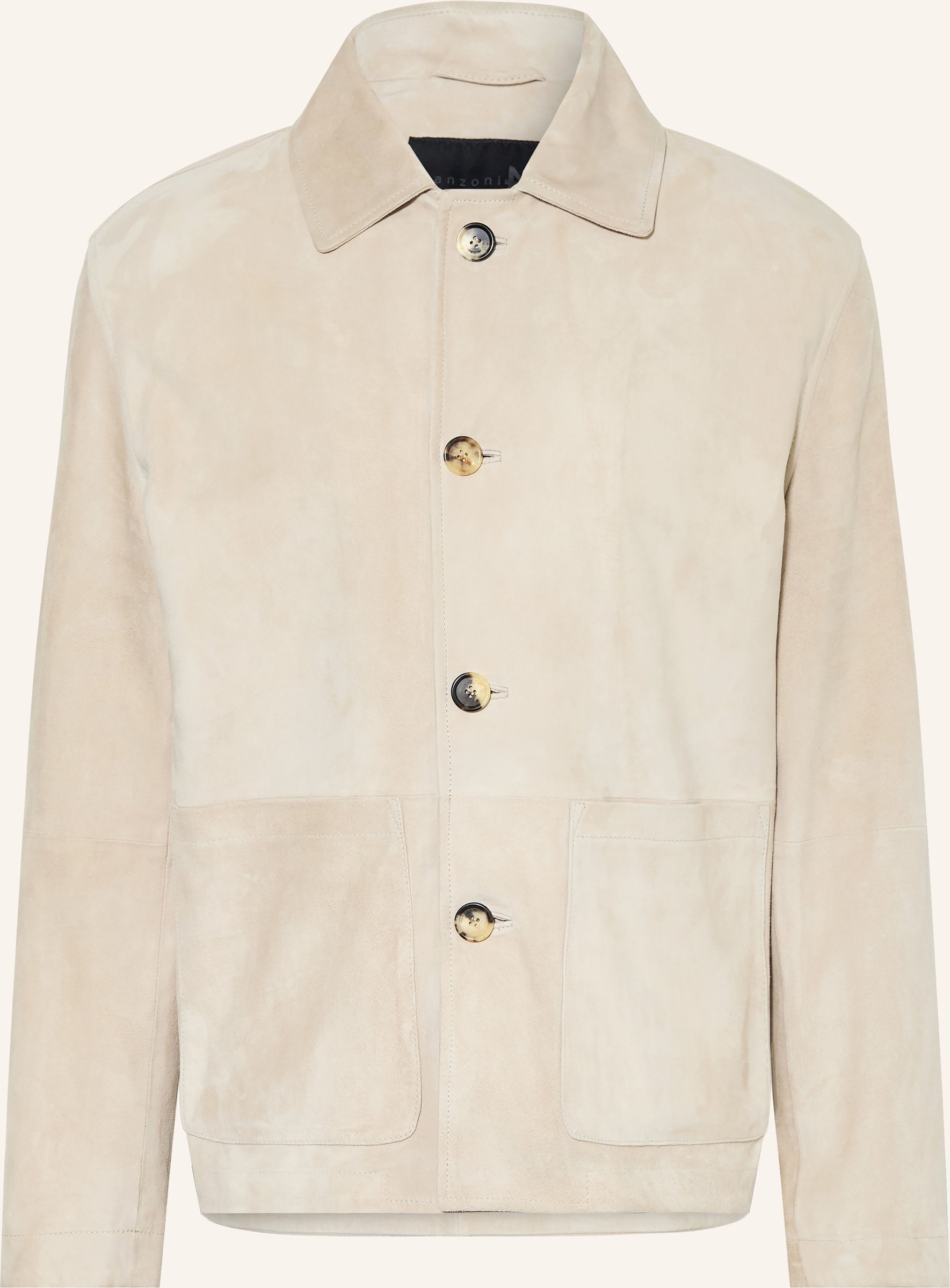 Manzoni 24 Leder-Overjacket beige