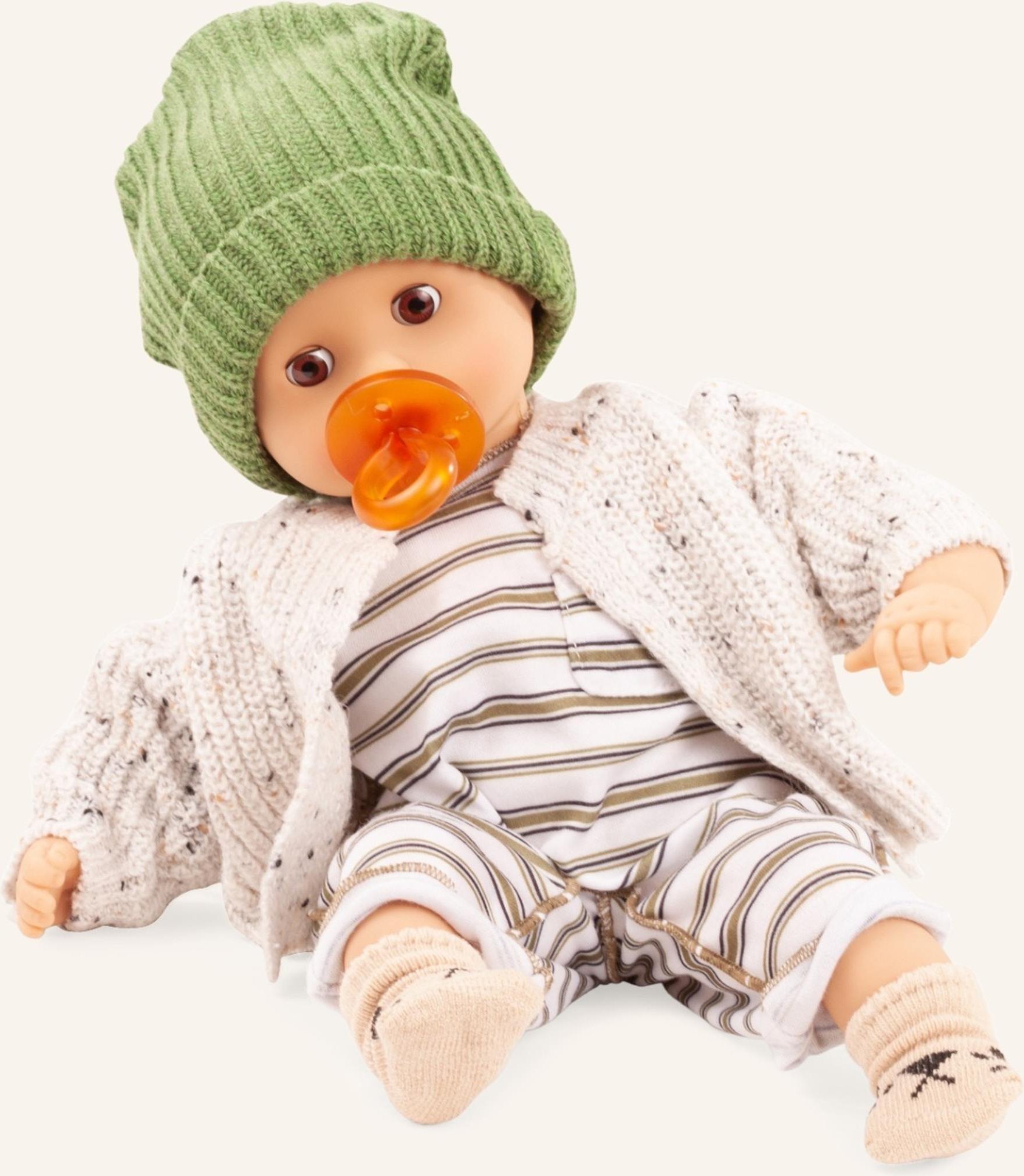 Götz Babypuppe Urban Stripes Muffin gruen