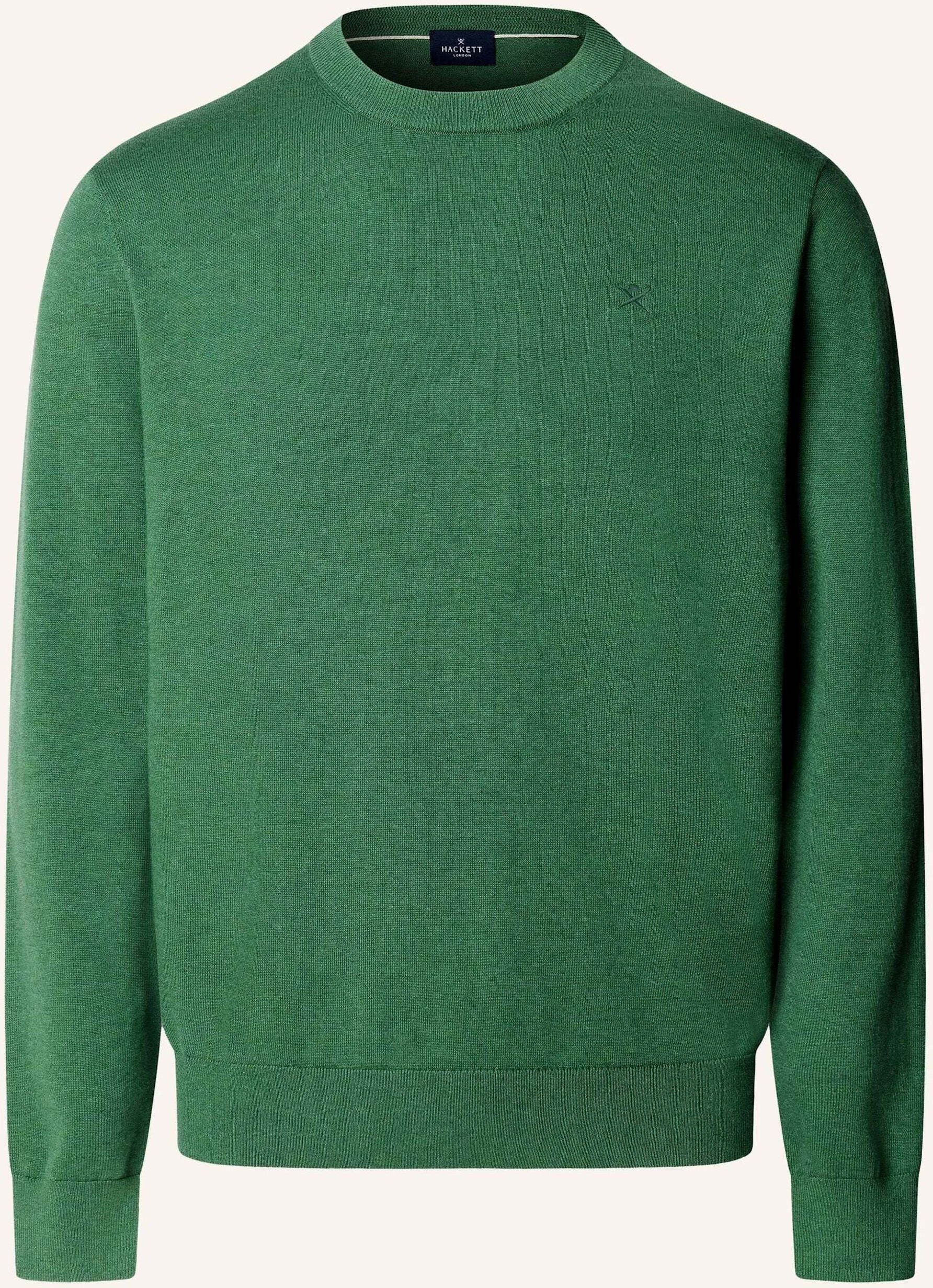 Hackett London Pullover Cotton Silk Crew gruen