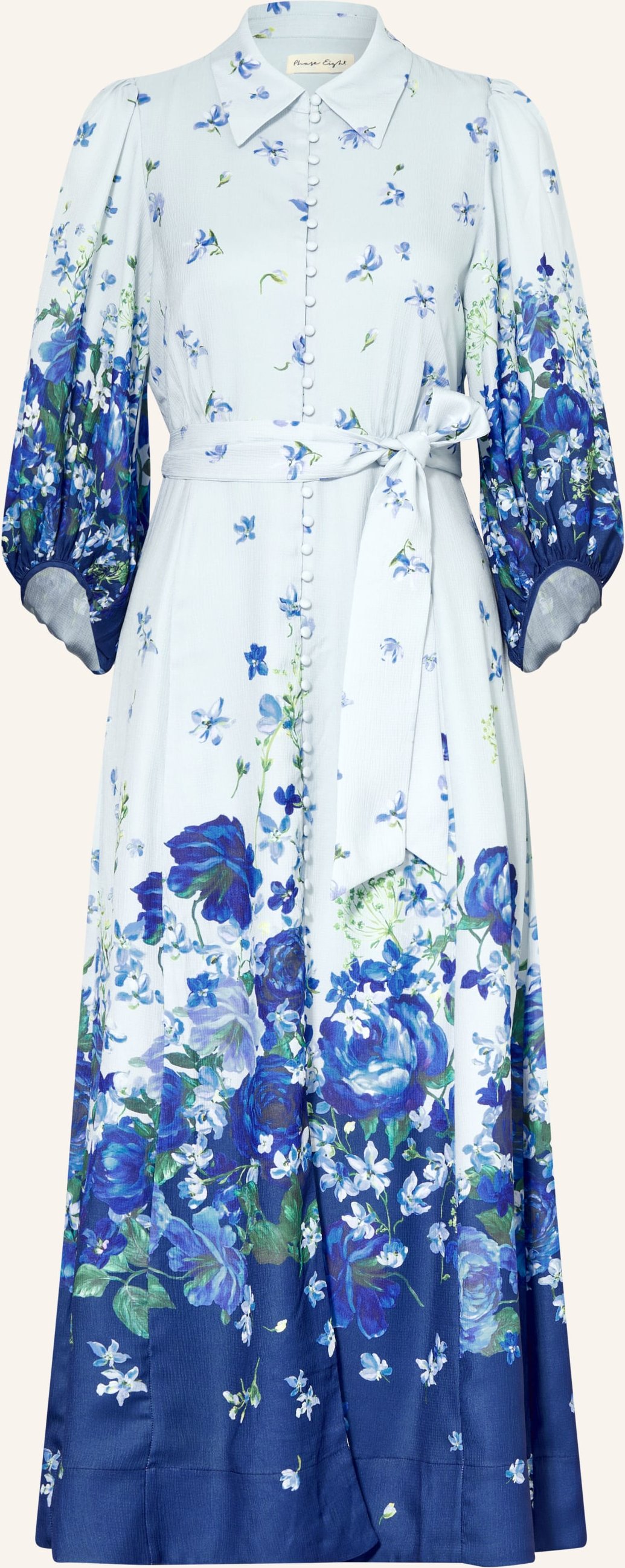 Phase Eight Hemdblusenkleid Noella Mit 3/4-Arm blau