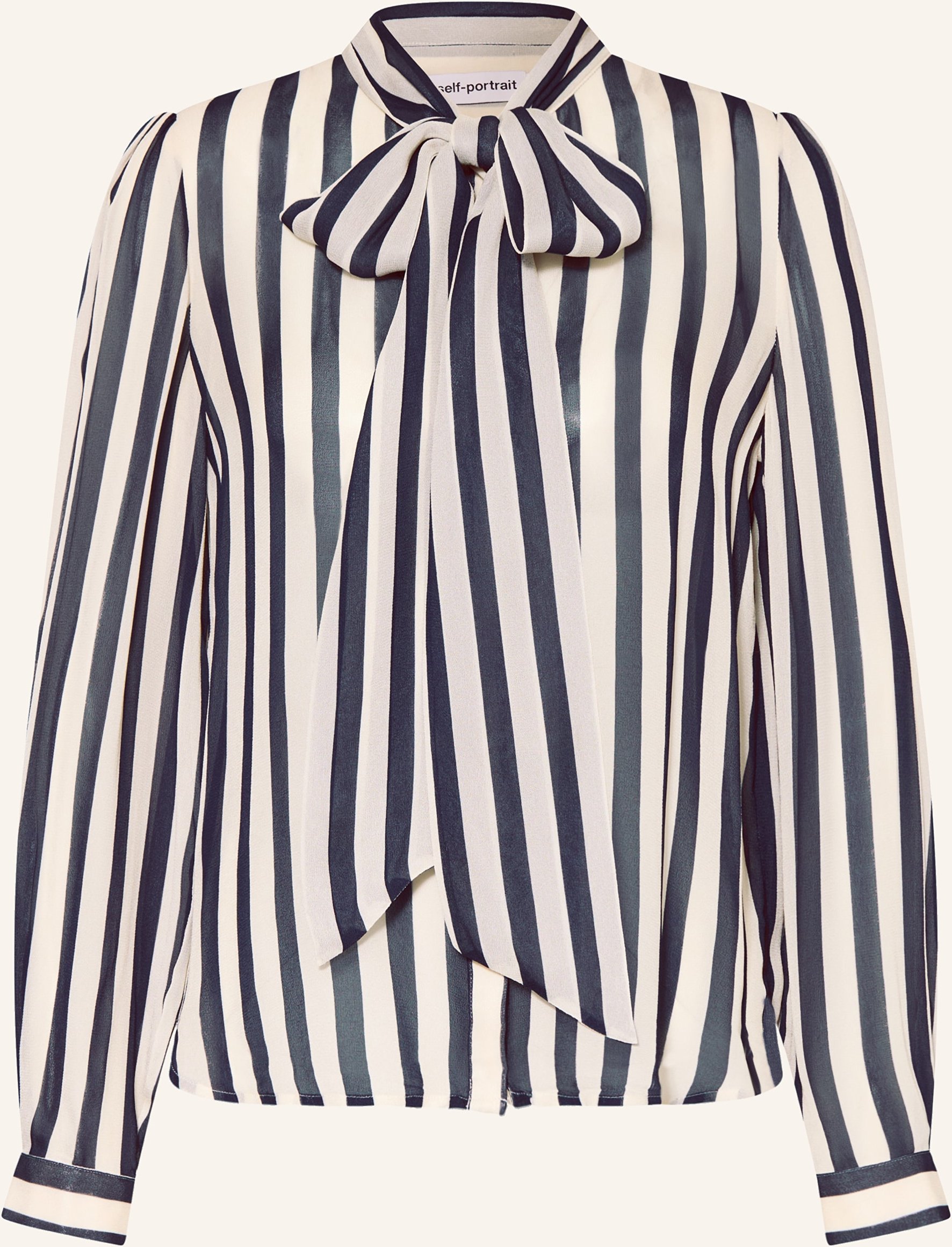 Self-Portrait Schluppenbluse blau