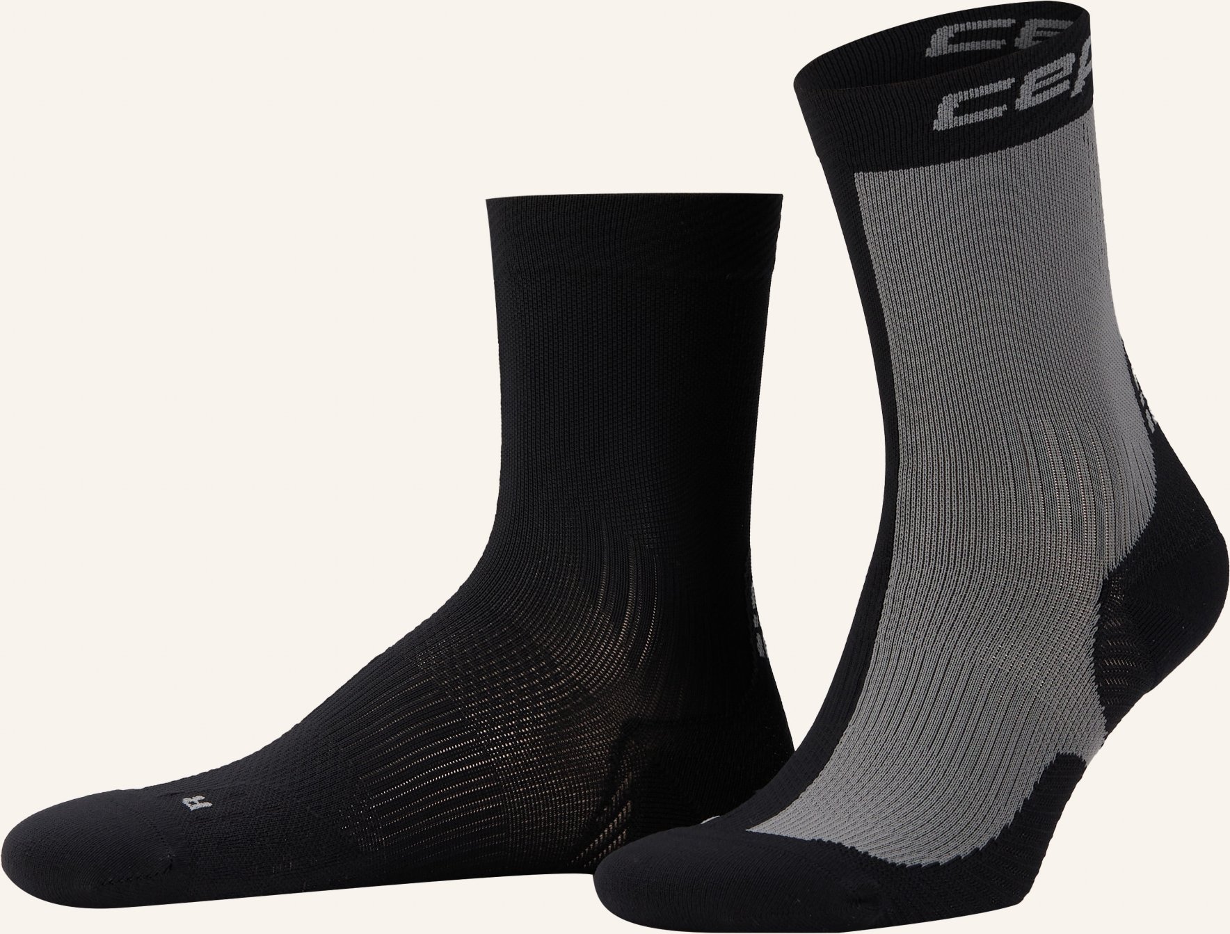 Thumbnail - Cep Laufsocken Core Run Edt. Half&Half Socks Mid Cut schwarz