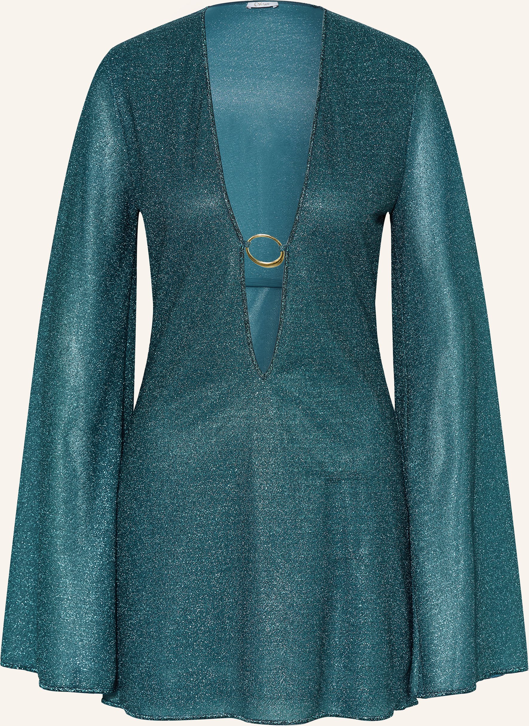 Oséree Strandkleid Lumiere Mit Glitzergarn blau