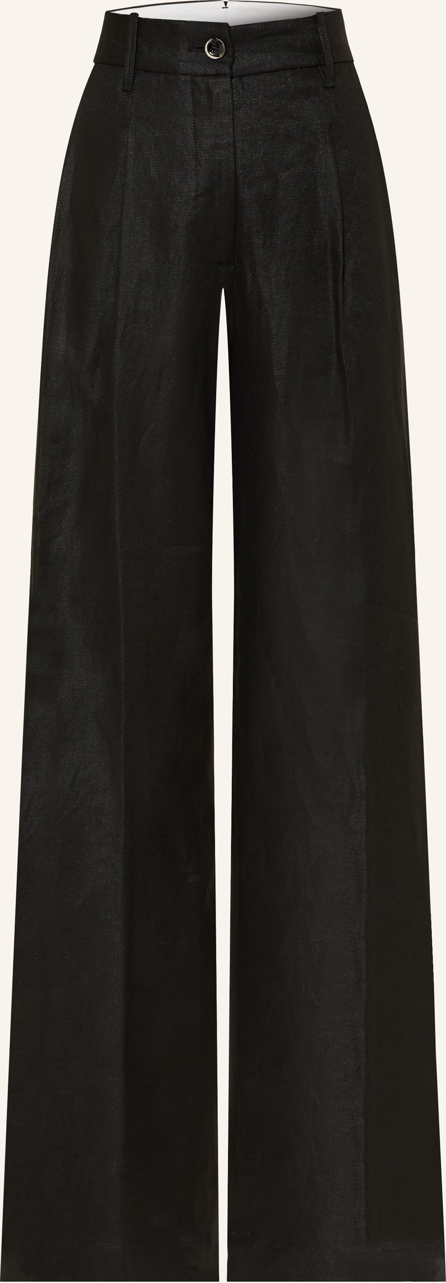 Nine:Inthe:Morning Marlenehose Petra Aus Leinen schwarz