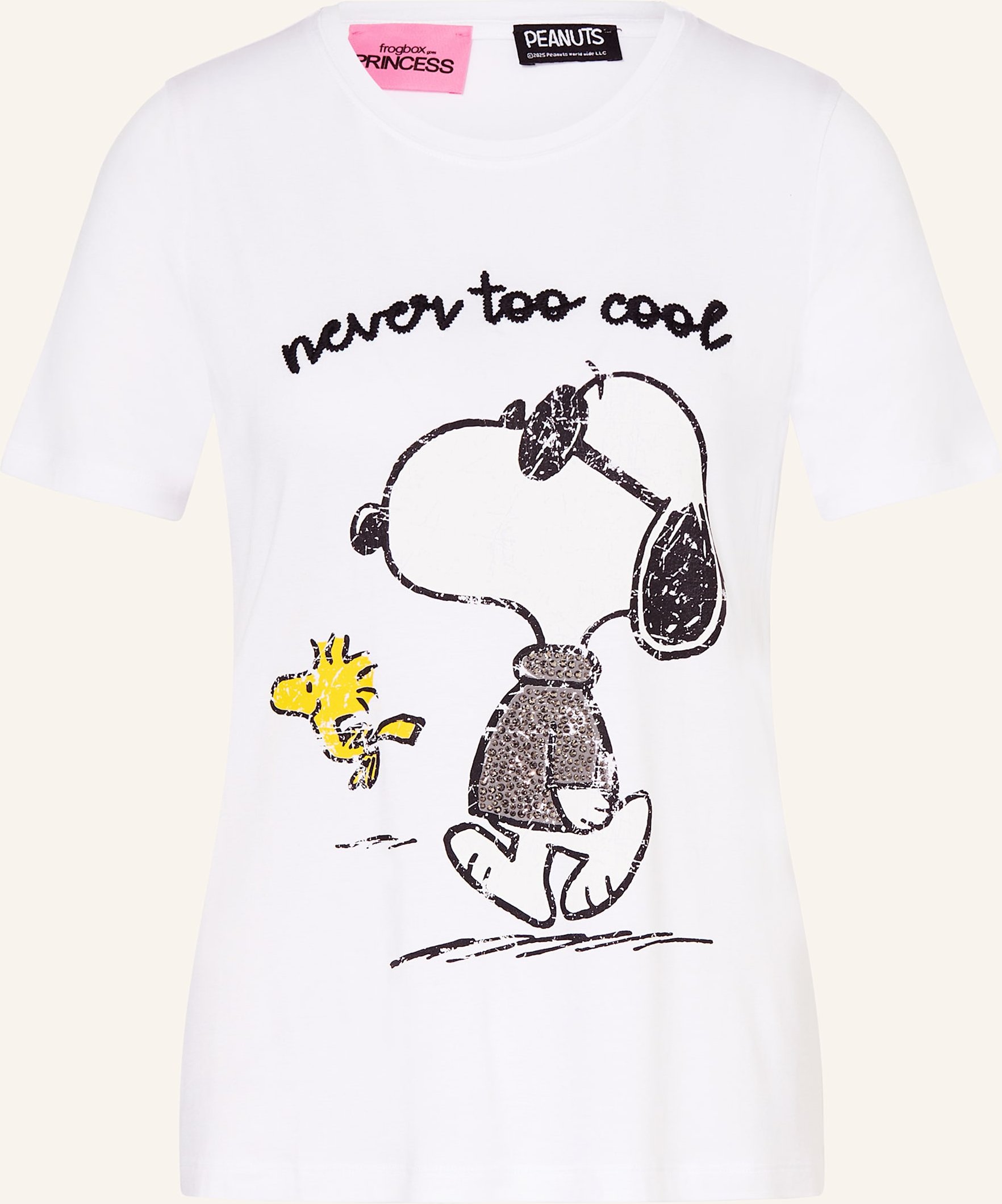 Frogbox T-Shirt Mit Schmucksteinen weiss