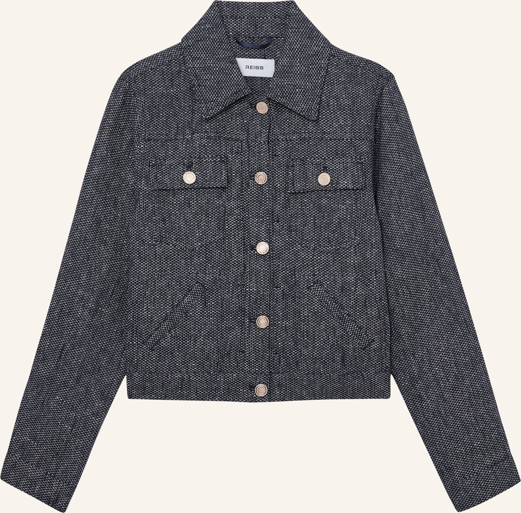 Reiss Leinenjacke Bree blau