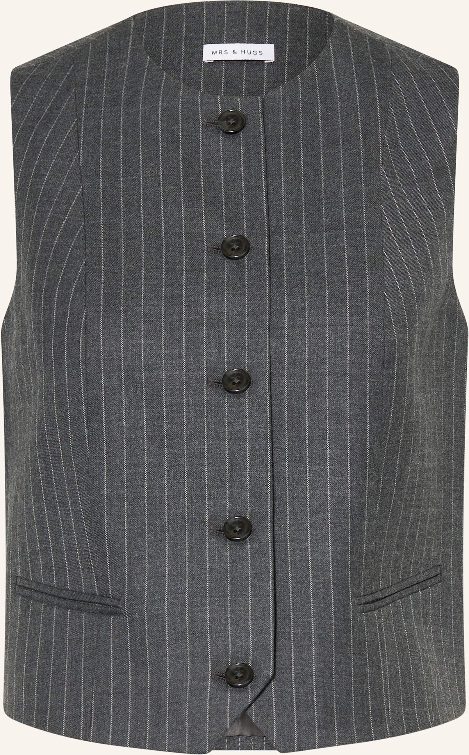 Mrs & Hugs Blazerweste grau