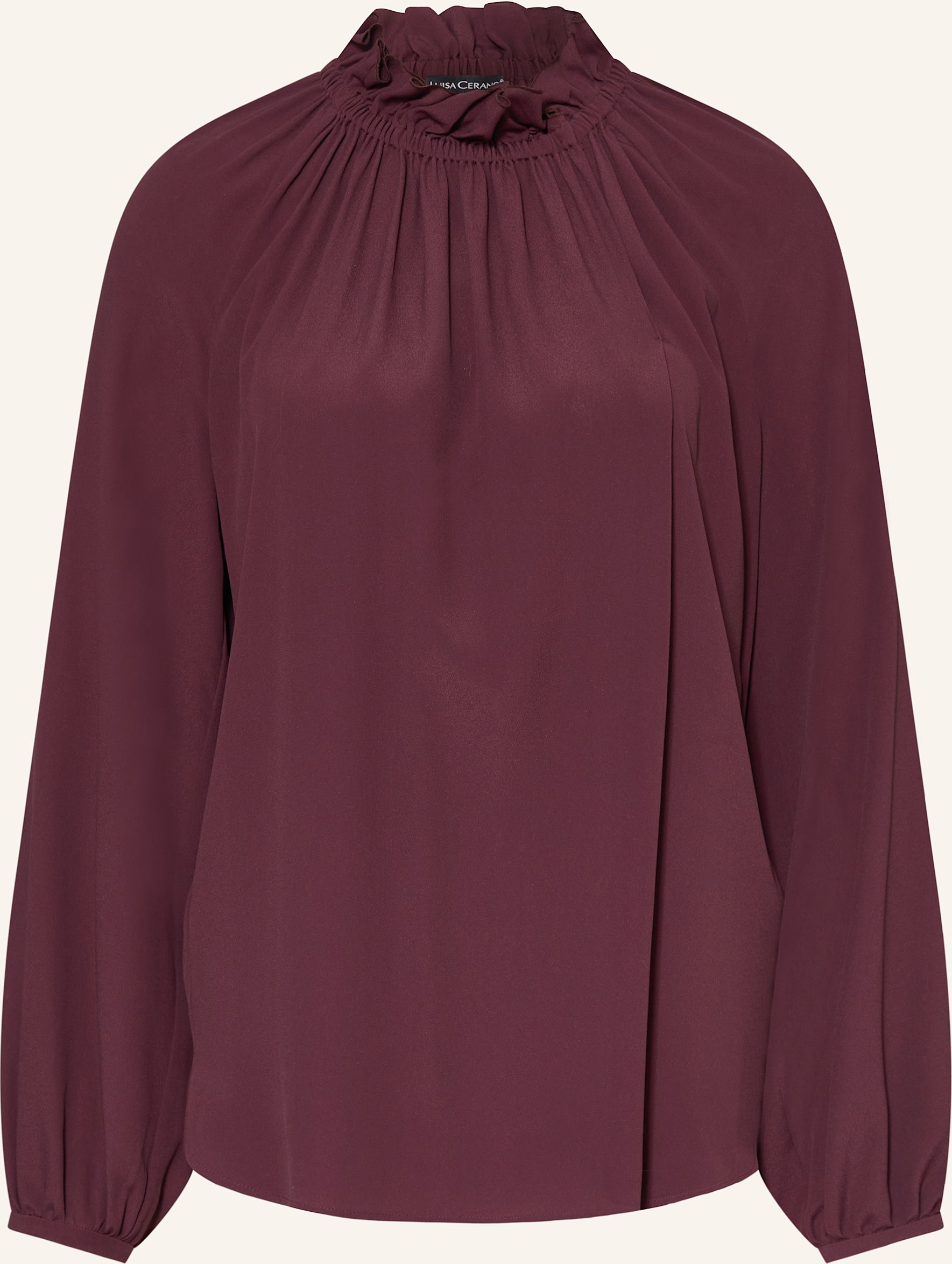 Luisa Cerano Blusenshirt Mit Seide Und Rüschen rot