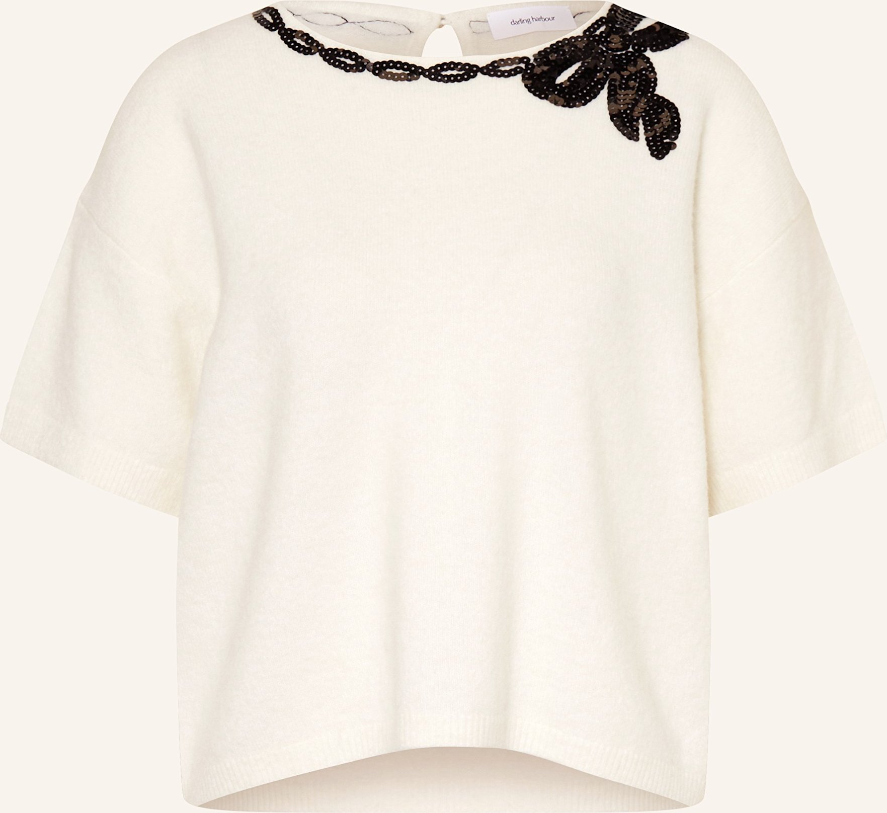 Thumbnail - Darling Harbour Strickshirt Mit Pailletten weiss