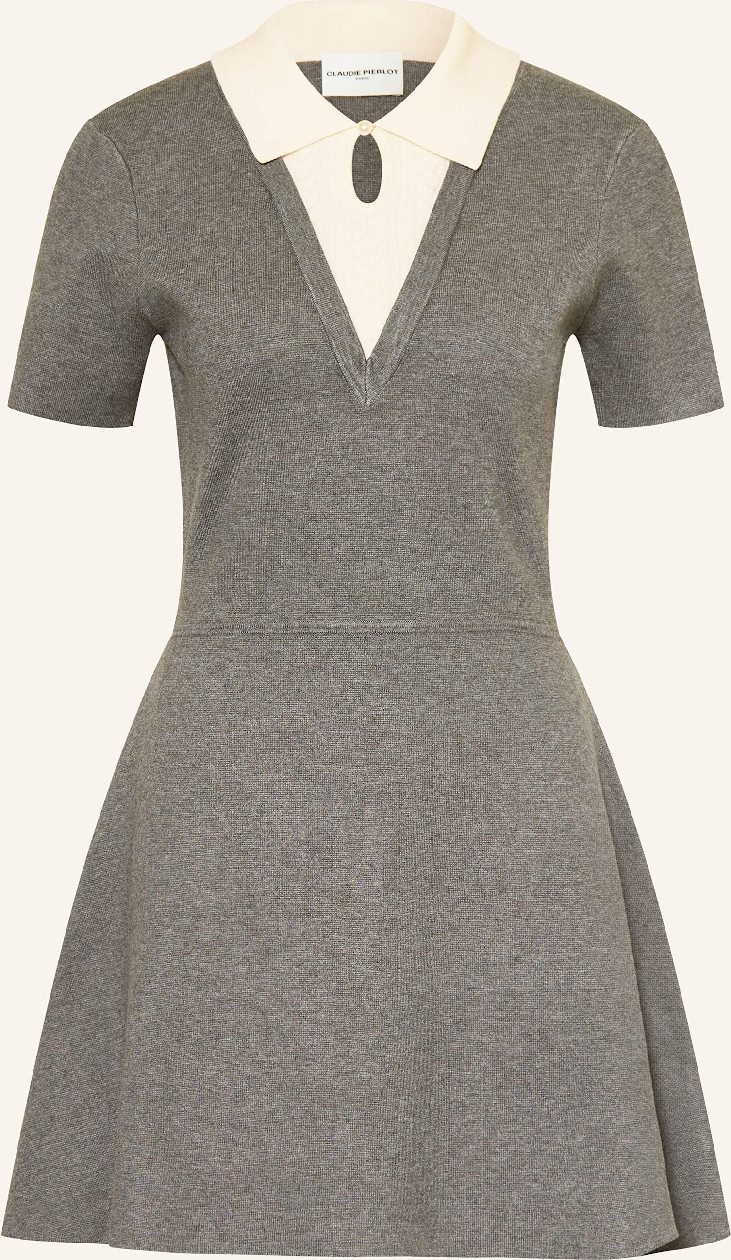 Thumbnail - Claudie Pierlot Strickkleid grau